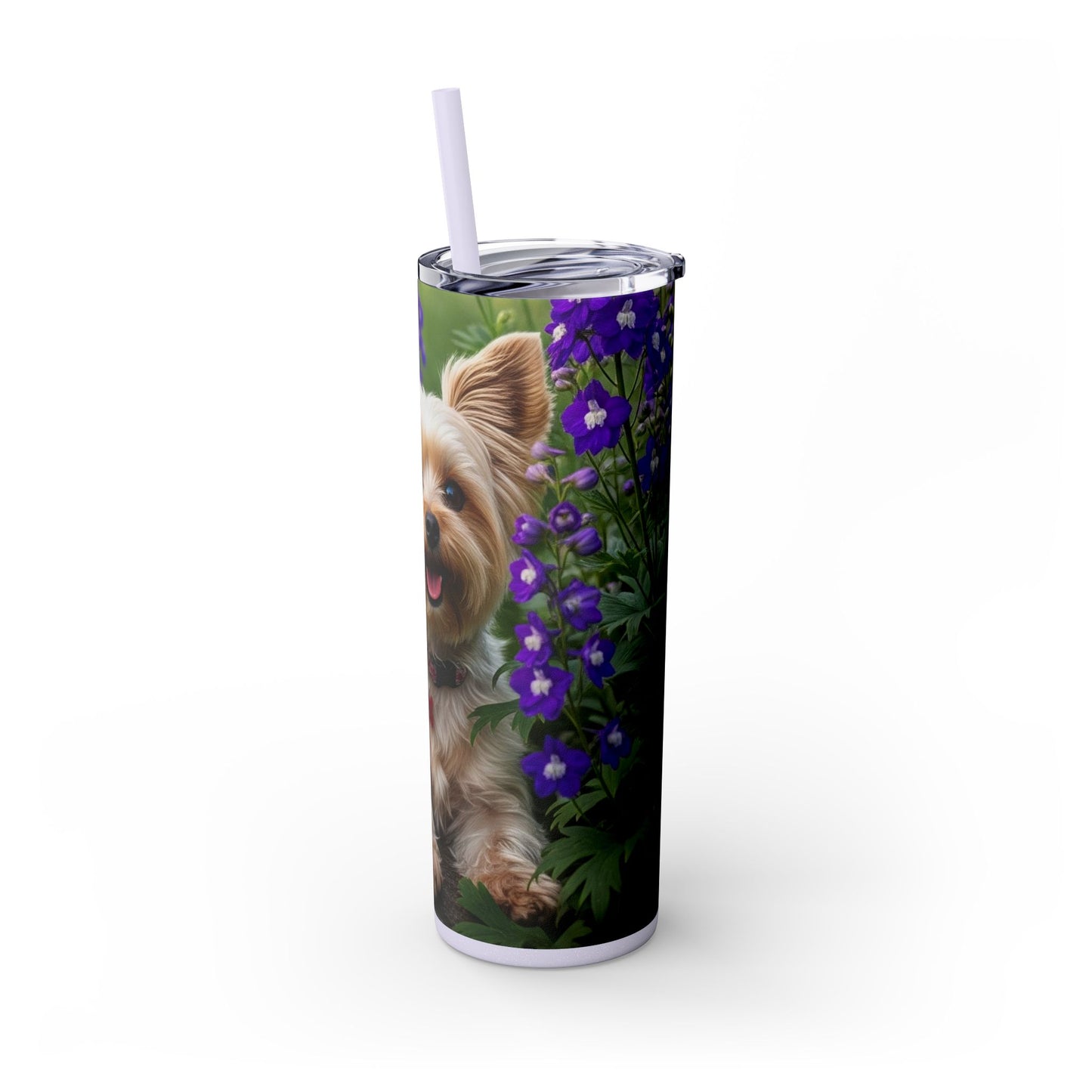 Yorkiepoo Tumbler with Straw, 20oz