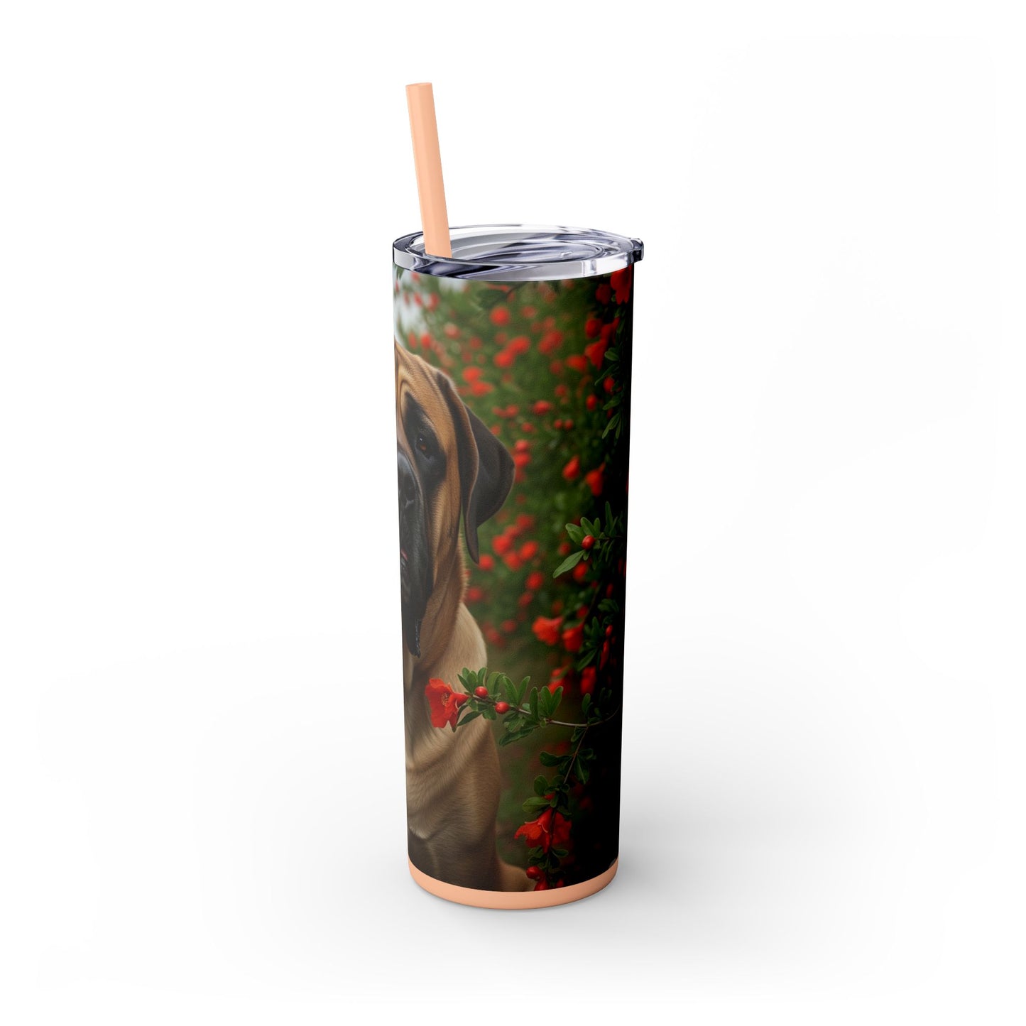 Mastiff Skinny Tumbler with Straw, 20oz