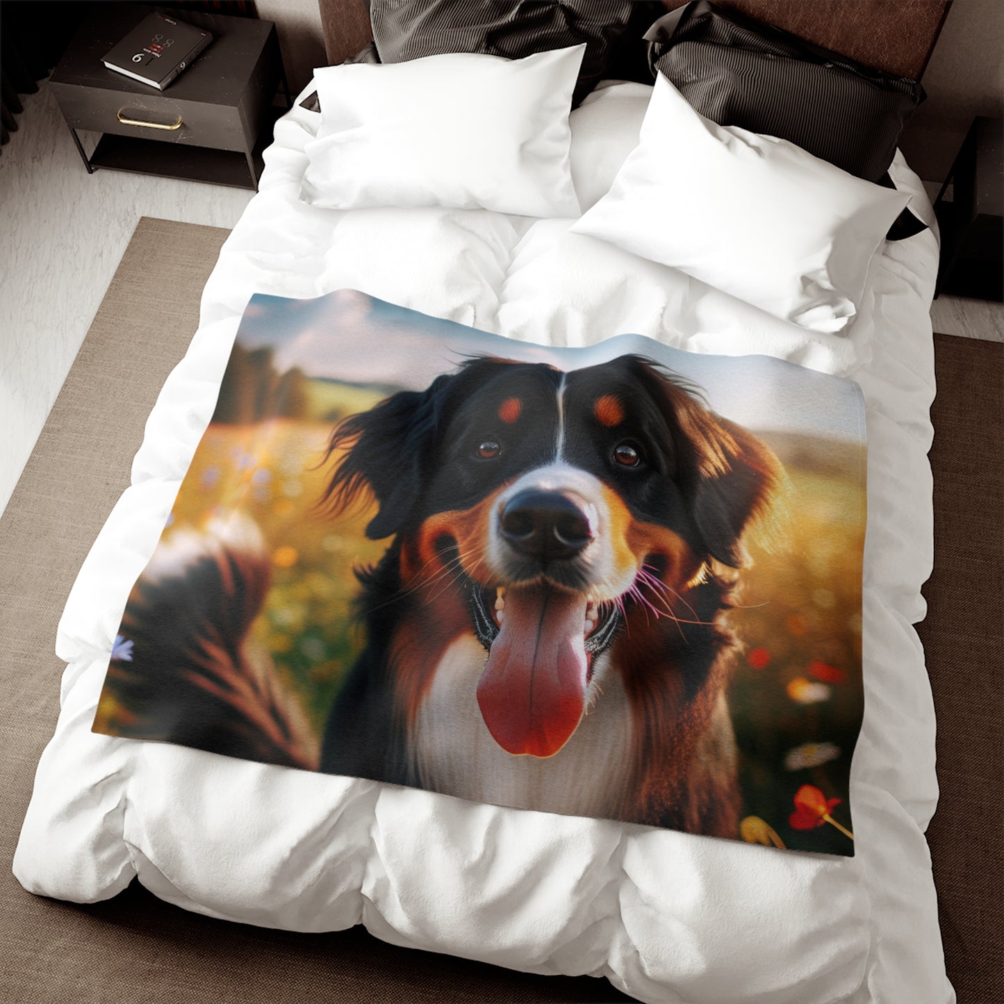 Bernese Mountain Dog Sweatshirt Blanket