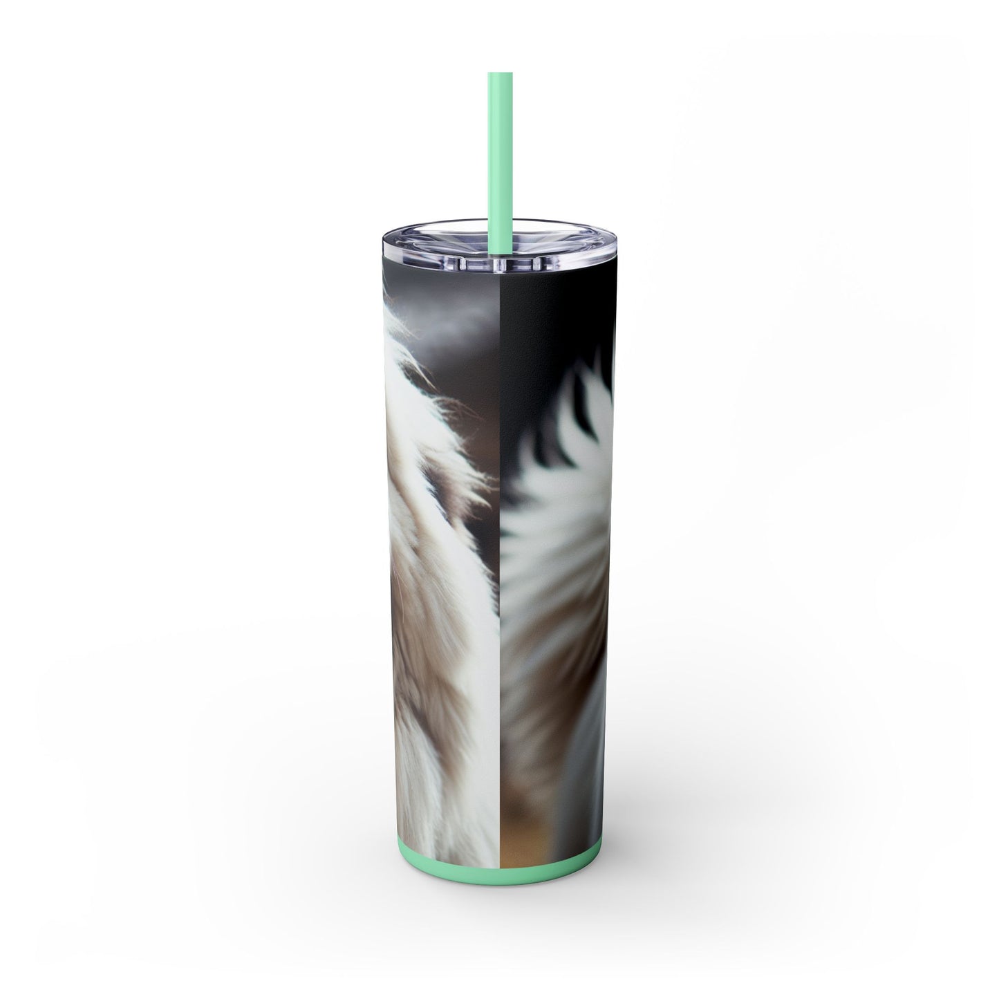 Tatra Shepherd Dog Skinny Tumbler with Straw, 20oz