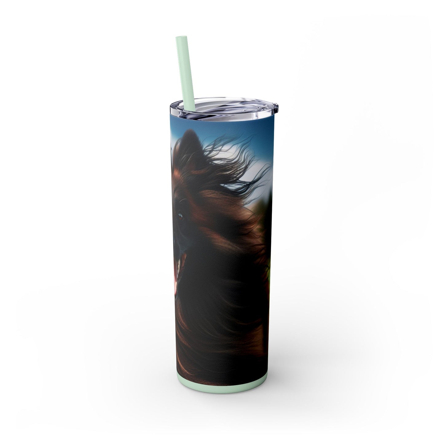 Belgian Shepherd Dog Tervuren Tumbler with Straw, 20oz