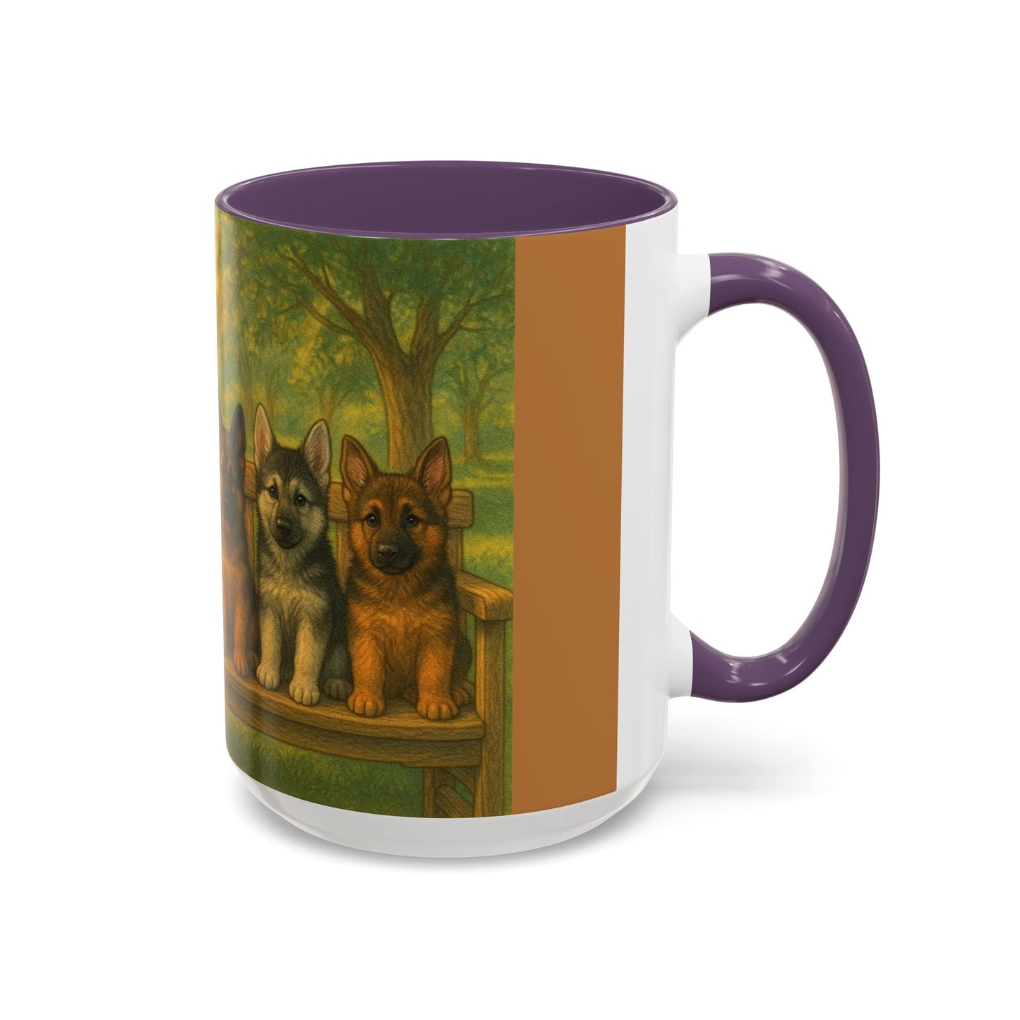German Shepherd puppies Accent Coffee Mug - Perfect Gift for Dog Lovers