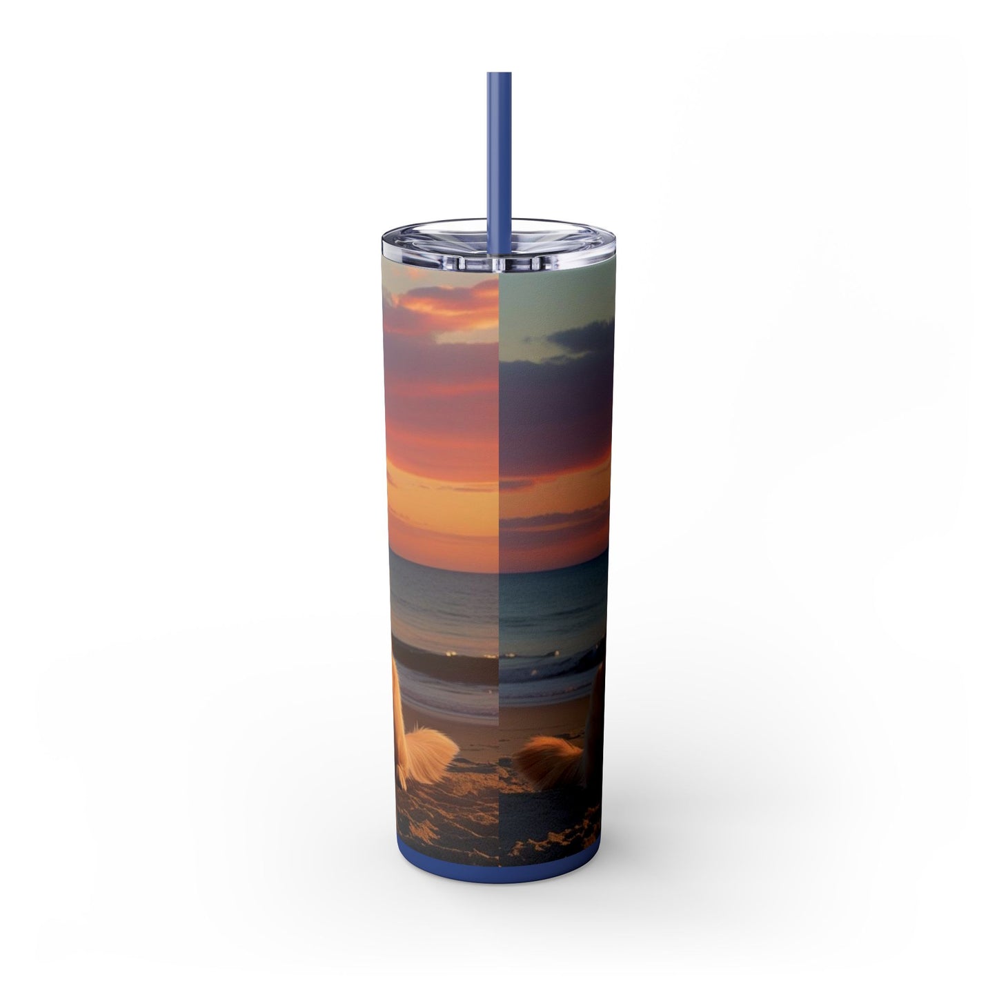 Golden Retriever Love Skinny Tumbler with Straw, 20oz