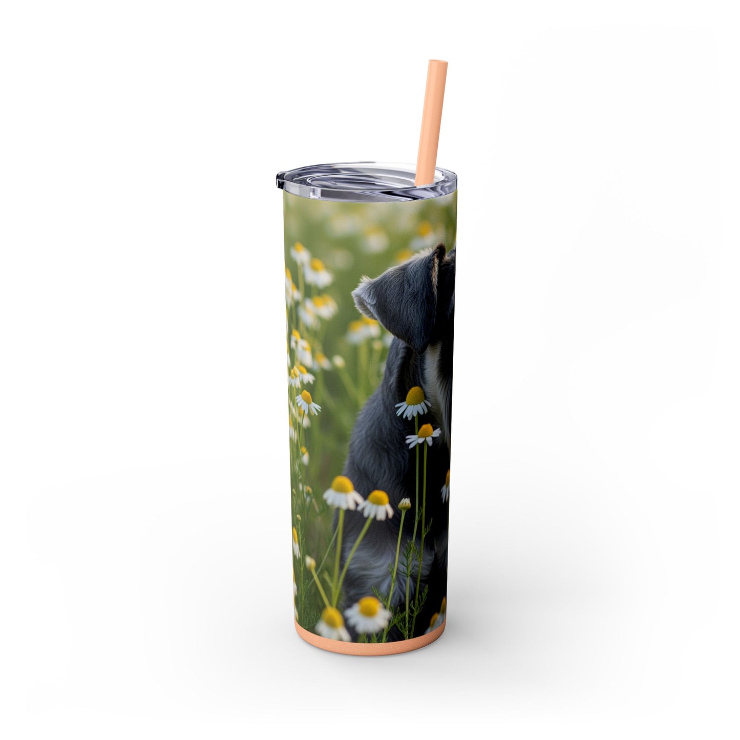 Miniature Schnauzer Skinny Tumbler with Straw, 20oz