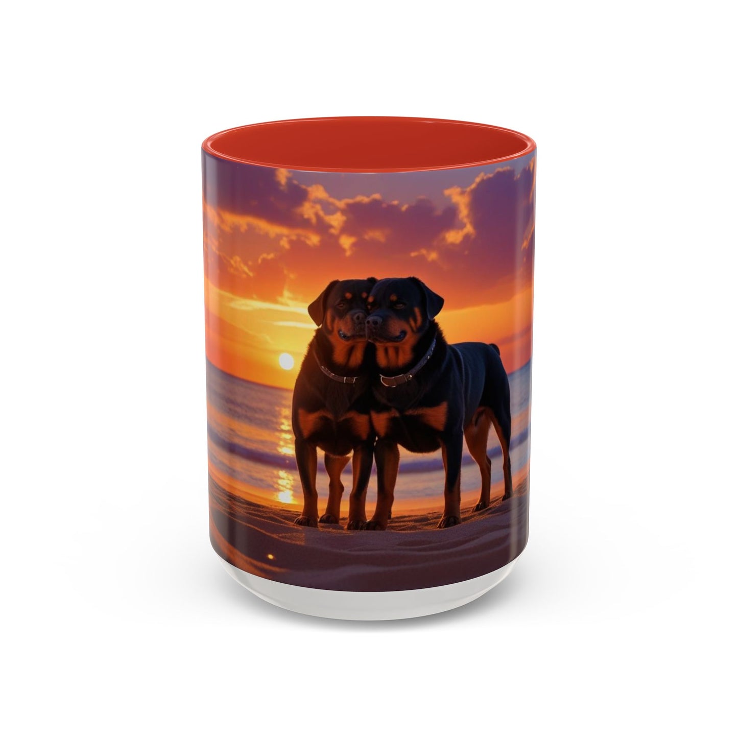 Rottweiler Love Accent Coffee Mug - Perfect Gift for Dog Lovers