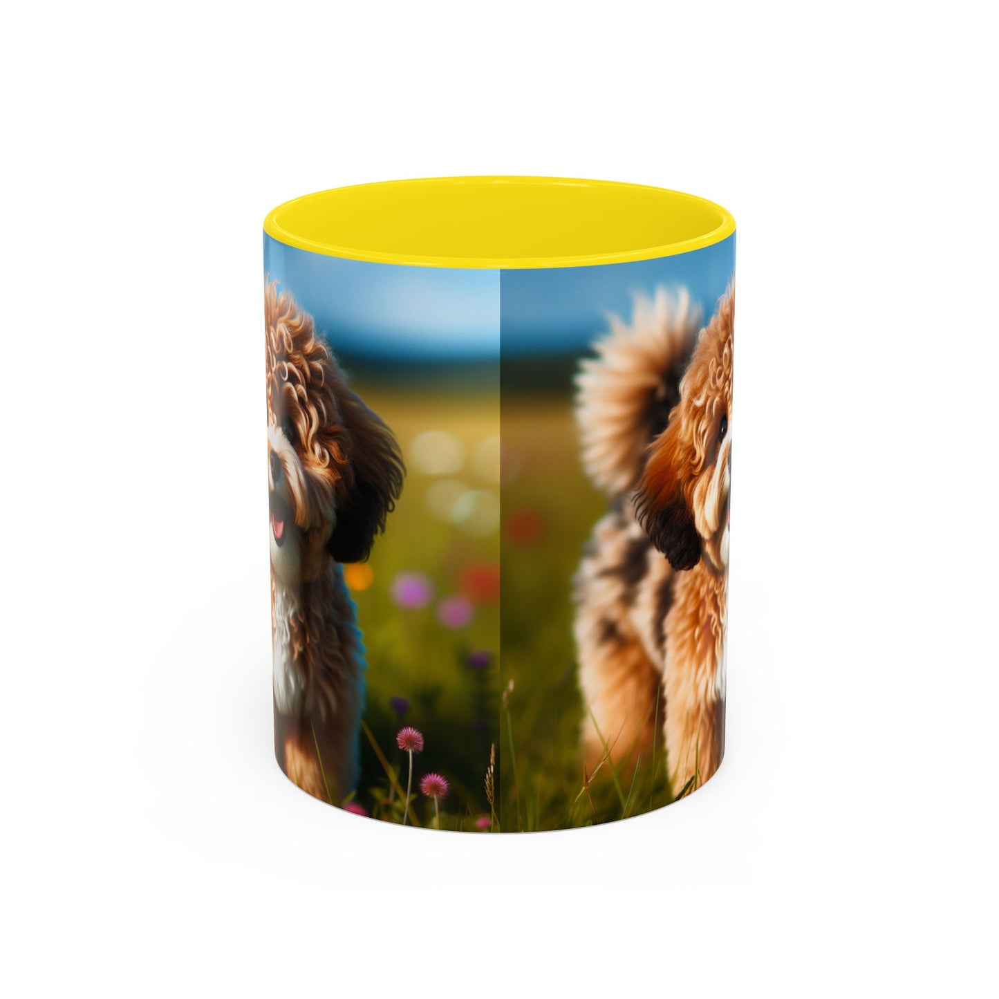 Russkaya Tsvetnaya Bolonka Accent Coffee Mug - Perfect Gift for Dog Lovers