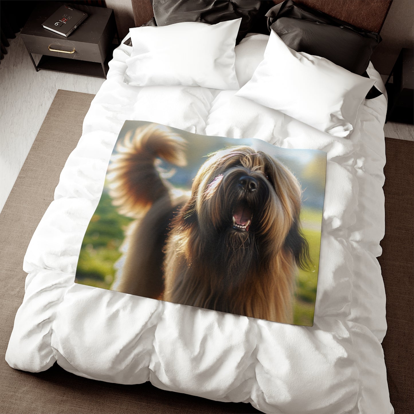 Briard Sweatshirt Blanket