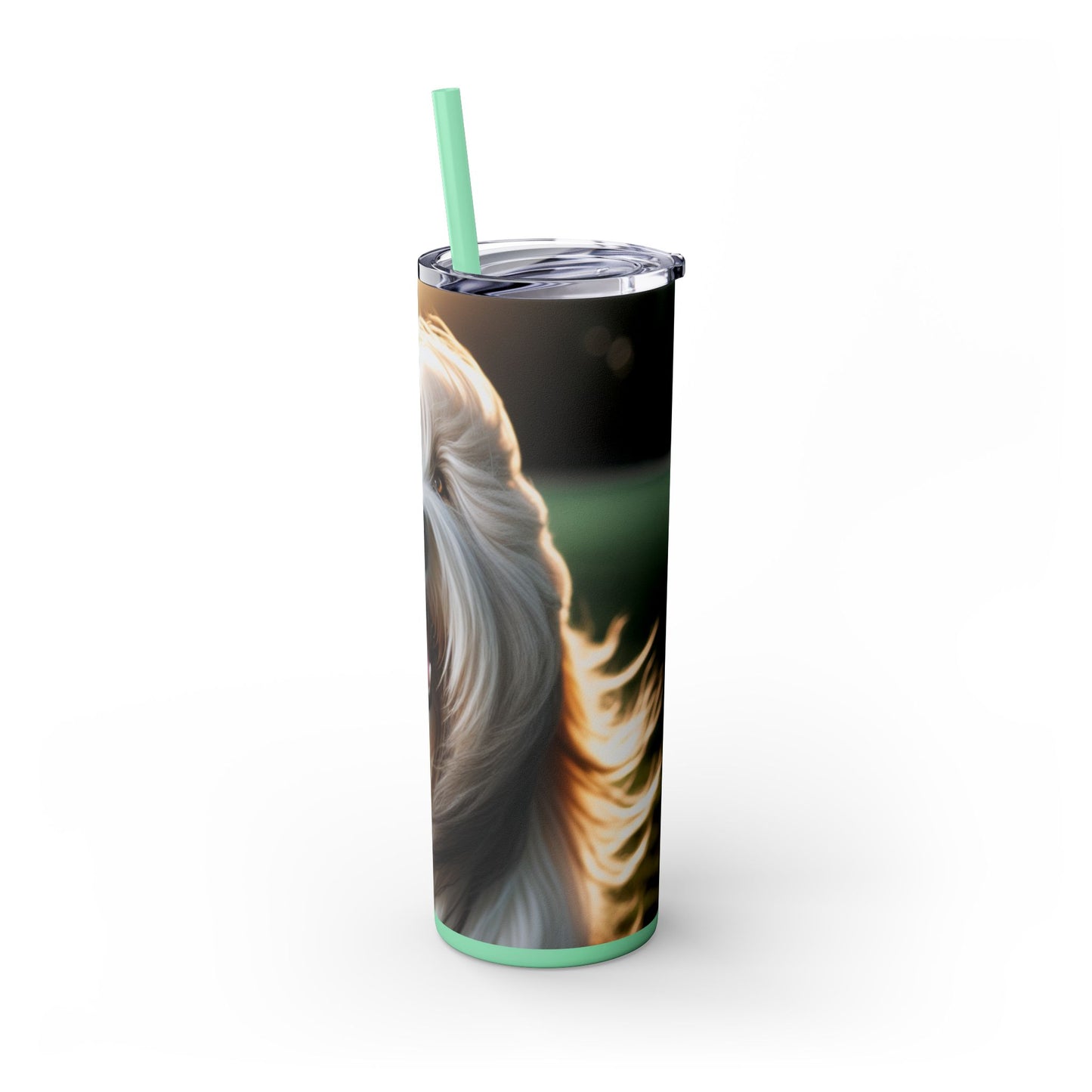 Bearded Collie Tumbler with Straw, 20oz