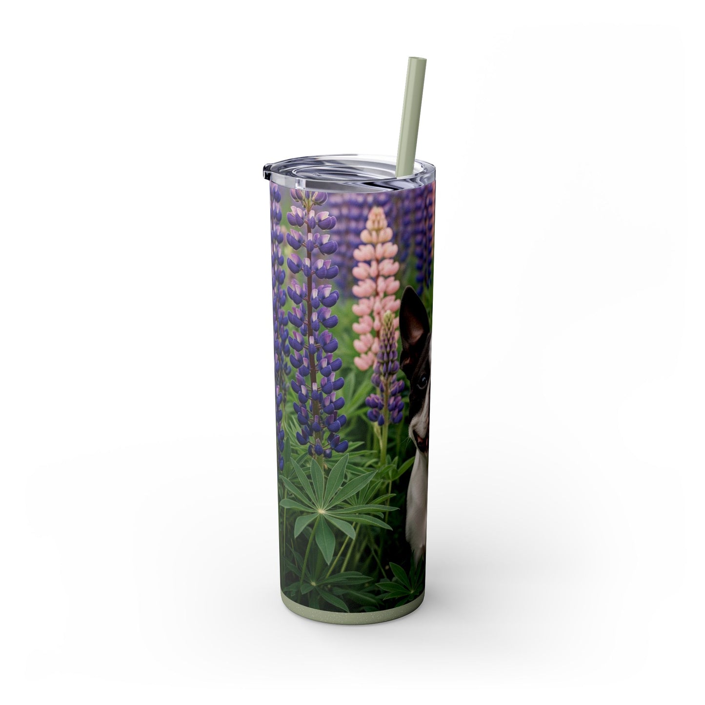 Boston Terrier Tumbler with Straw, 20oz