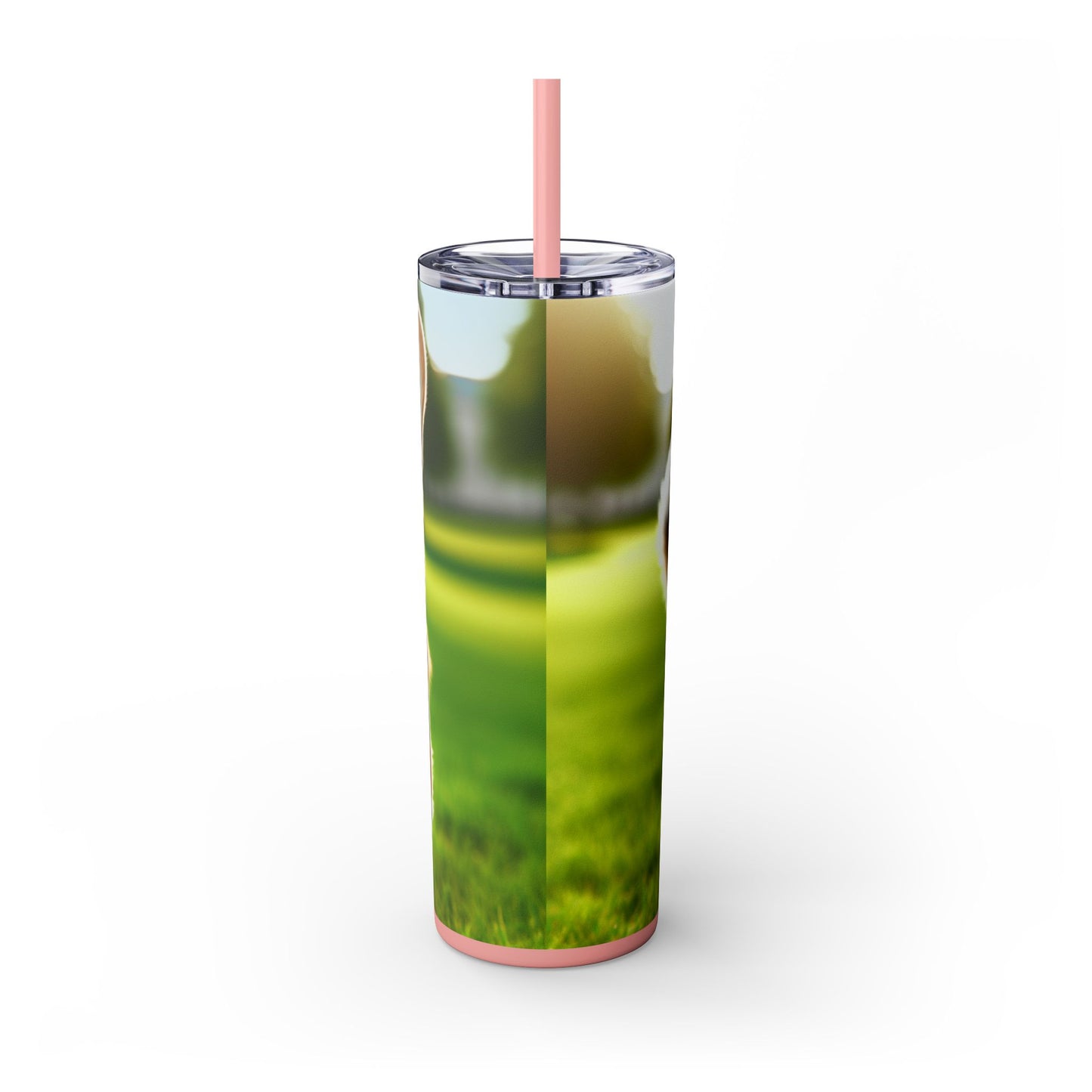Welsh Corgi Pembroke Skinny Tumbler with Straw, 20oz