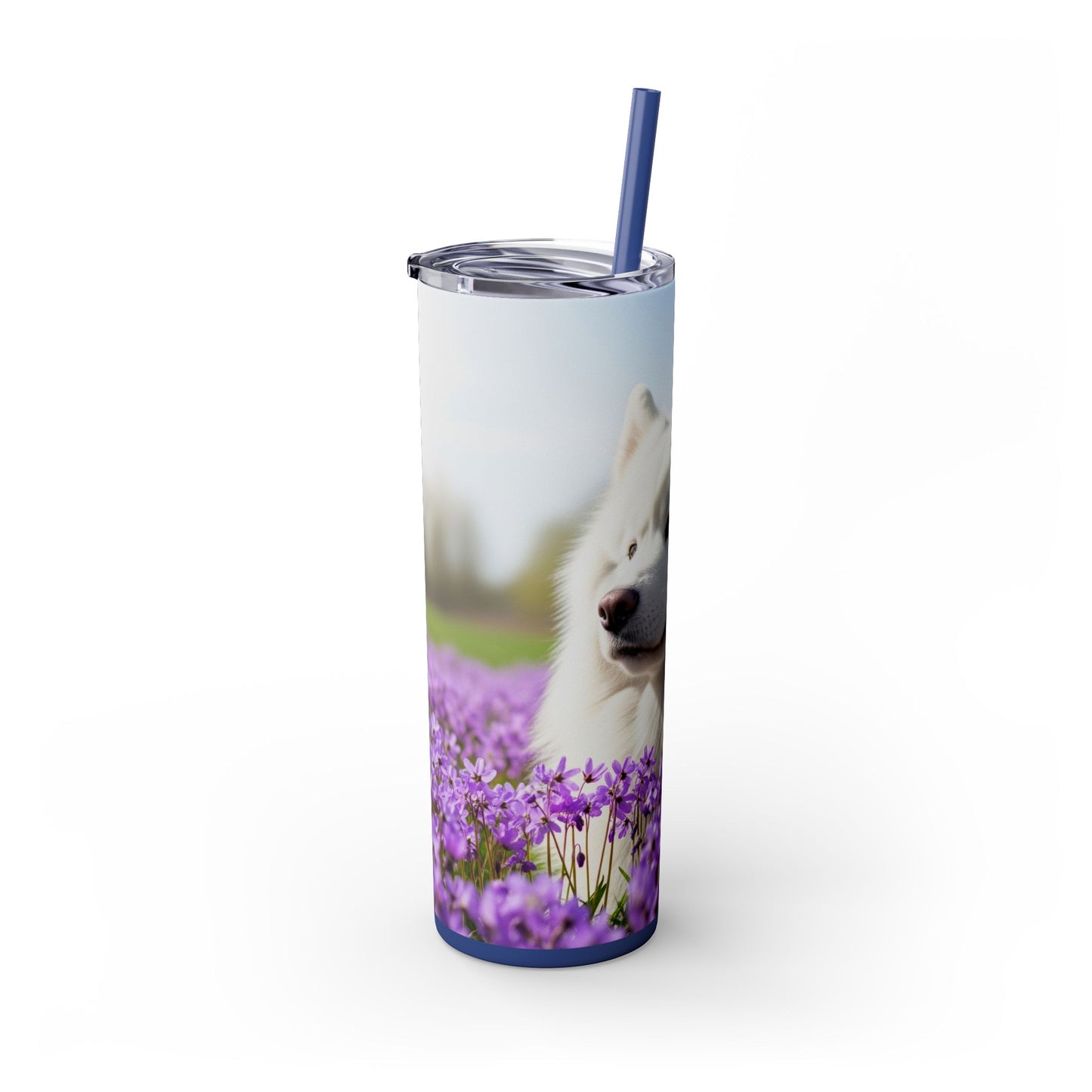 Samoyed Tumbler with Straw, 20oz