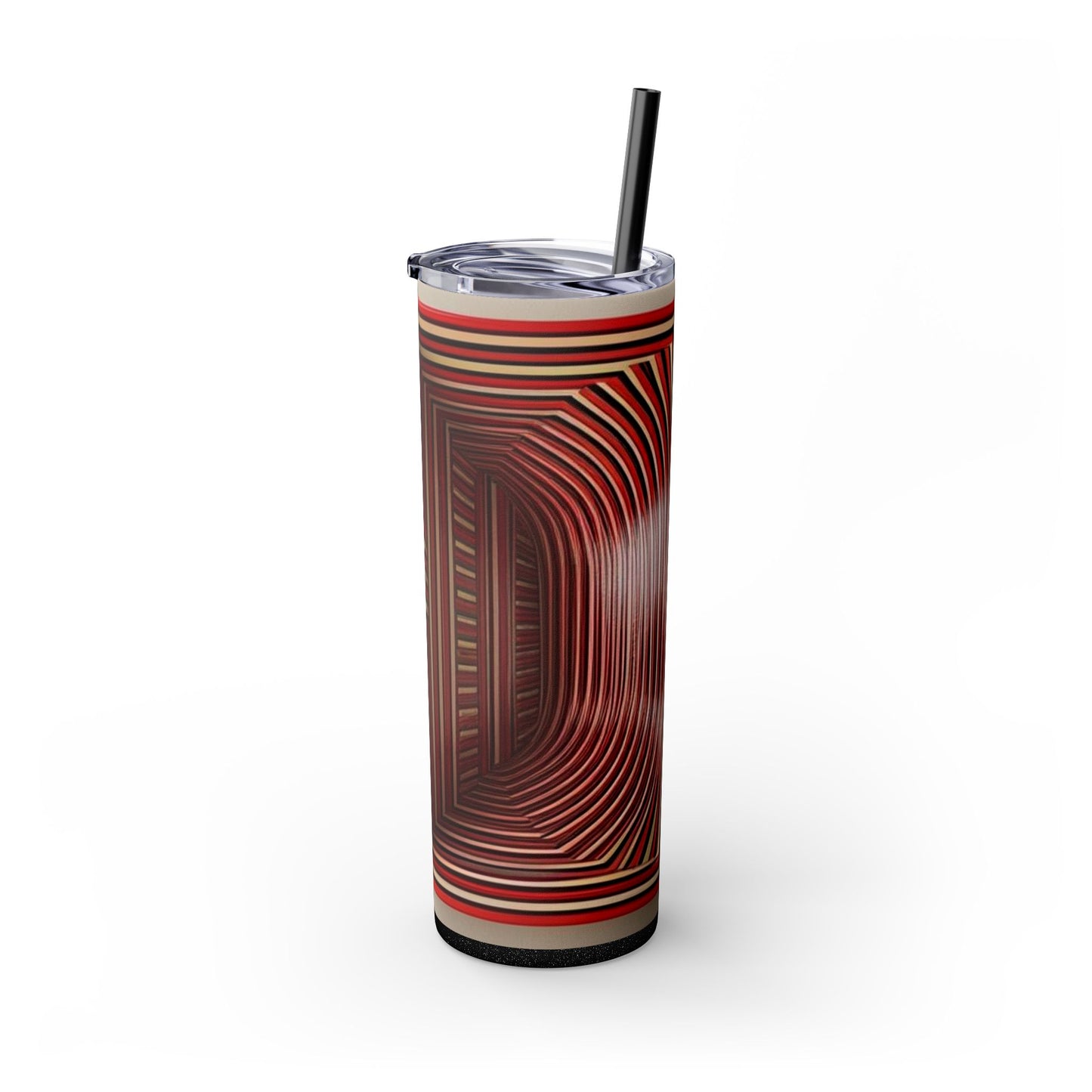 Optical Illusion Skinny Tumbler with Straw, 20oz