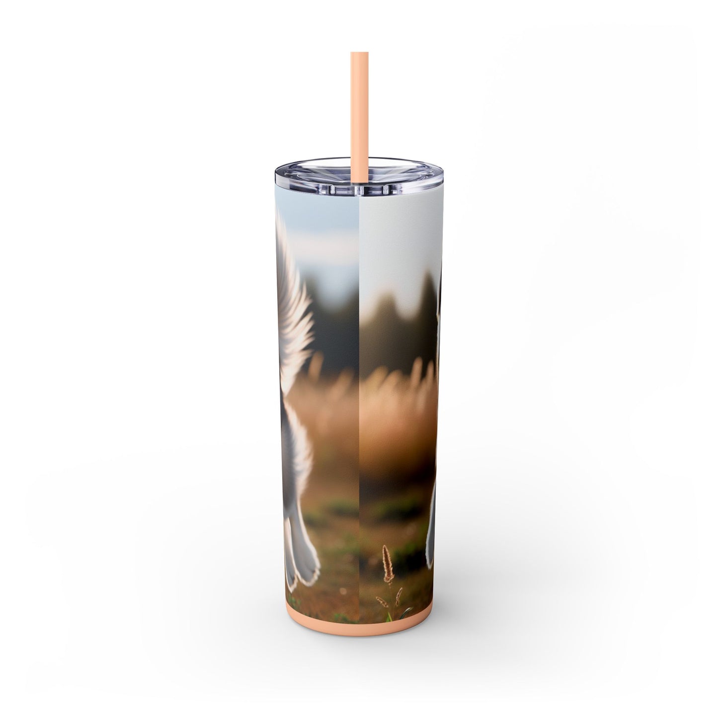 Alaskan Klee Kai Skinny Tumbler with Straw, 20oz