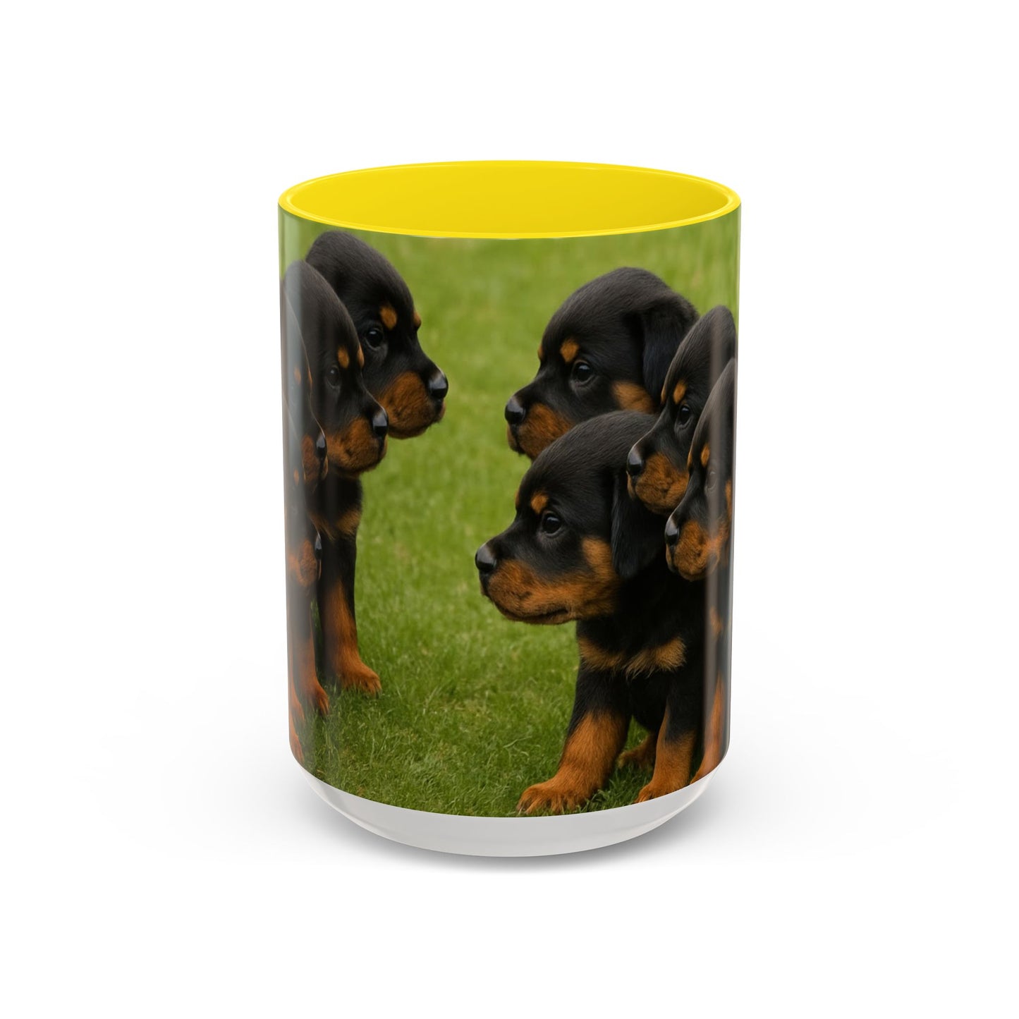 Rottweiler puppies Accent Coffee Mug - Perfect Gift for Dog Lovers