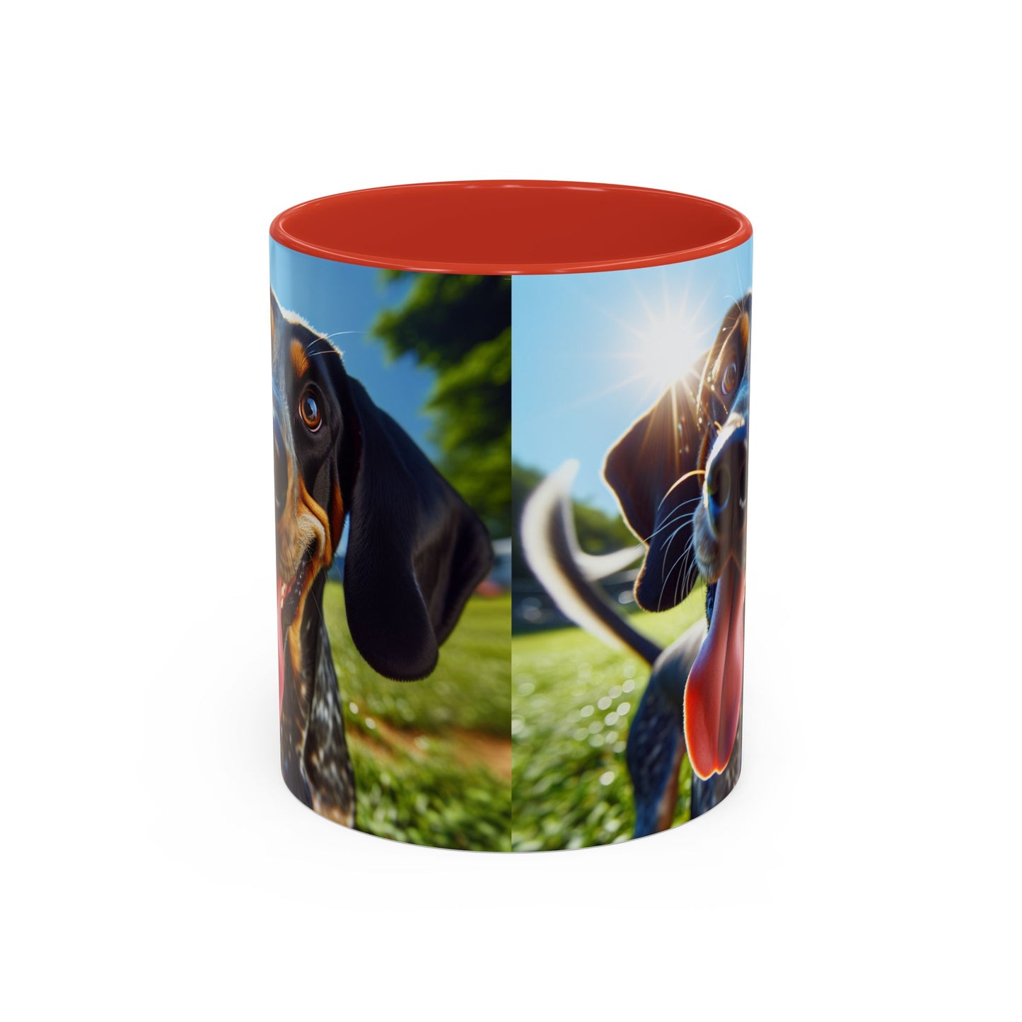 Bluetick Coonhound Accent Coffee Mug - Perfect Gift for Dog Lovers