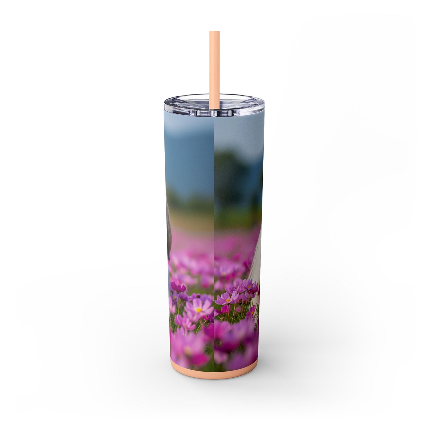 Shih Tzu Skinny Tumbler with Straw, 20oz