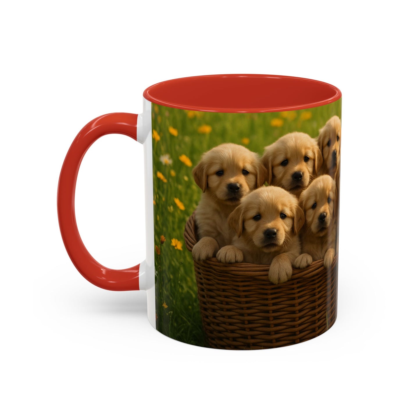 Golden Retriever puppies Accent Coffee Mug - Perfect Gift for Dog Lovers
