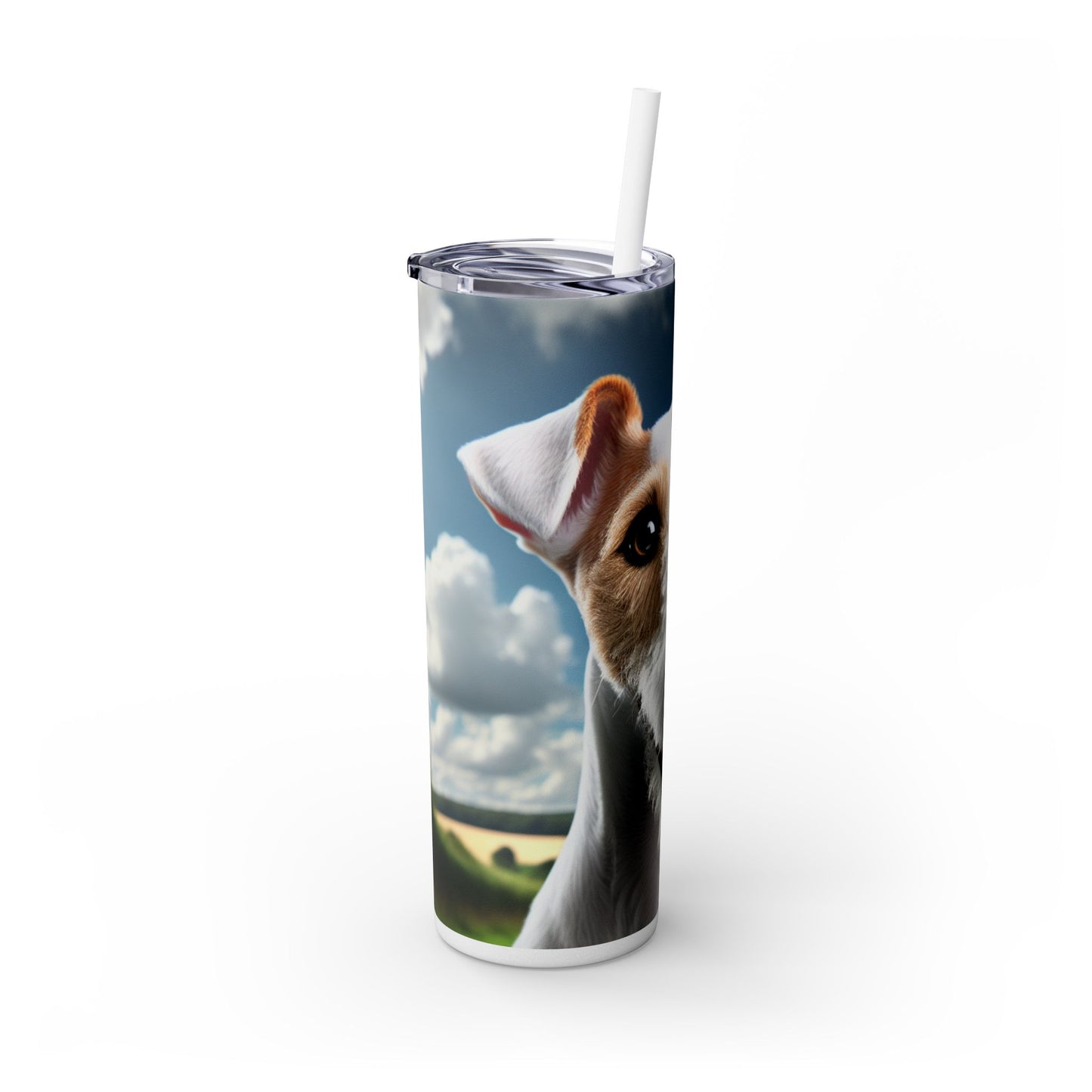 Smooth Fox Terrier Tumbler with Straw, 20oz