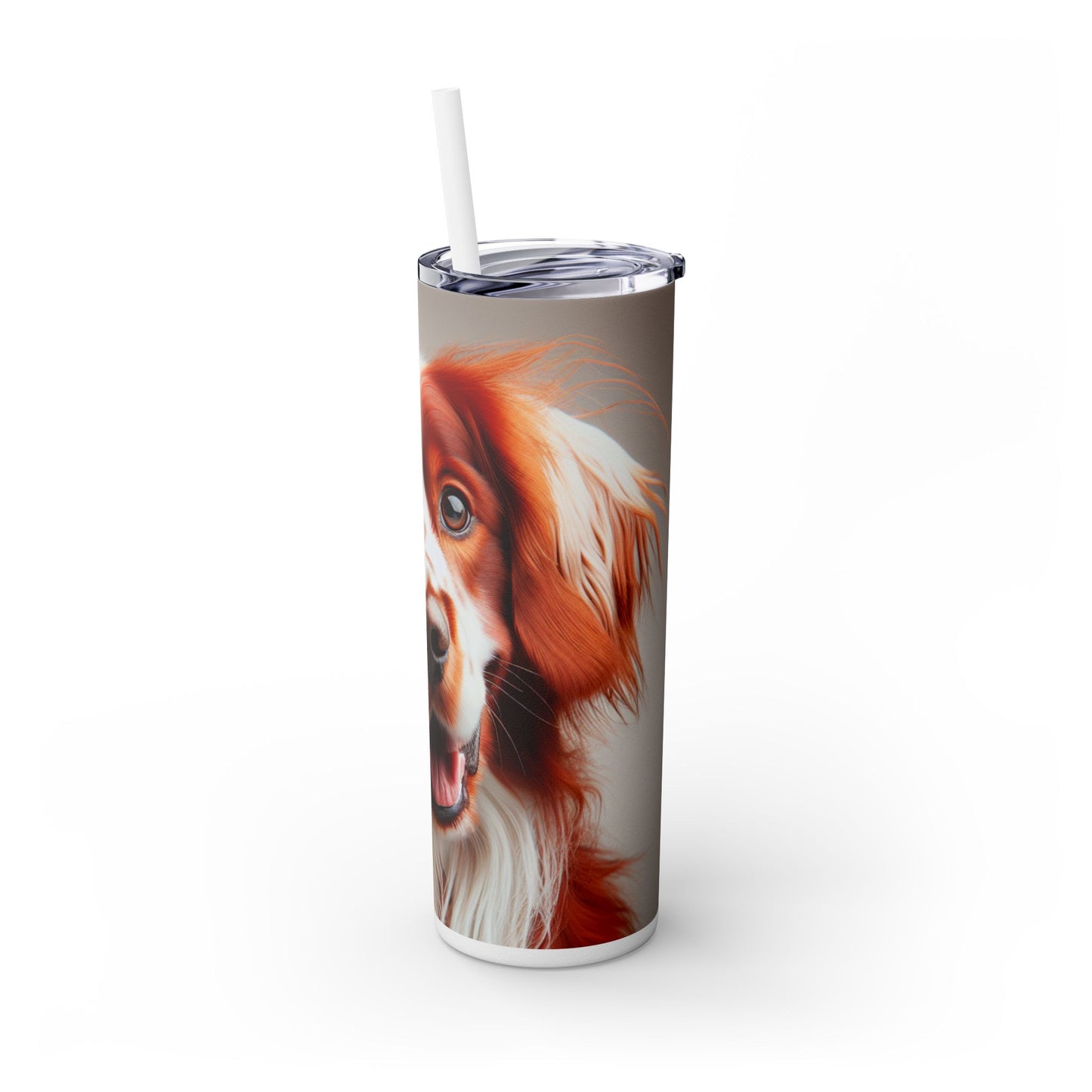 Irish Red and White Setter Tumbler with Straw, 20oz