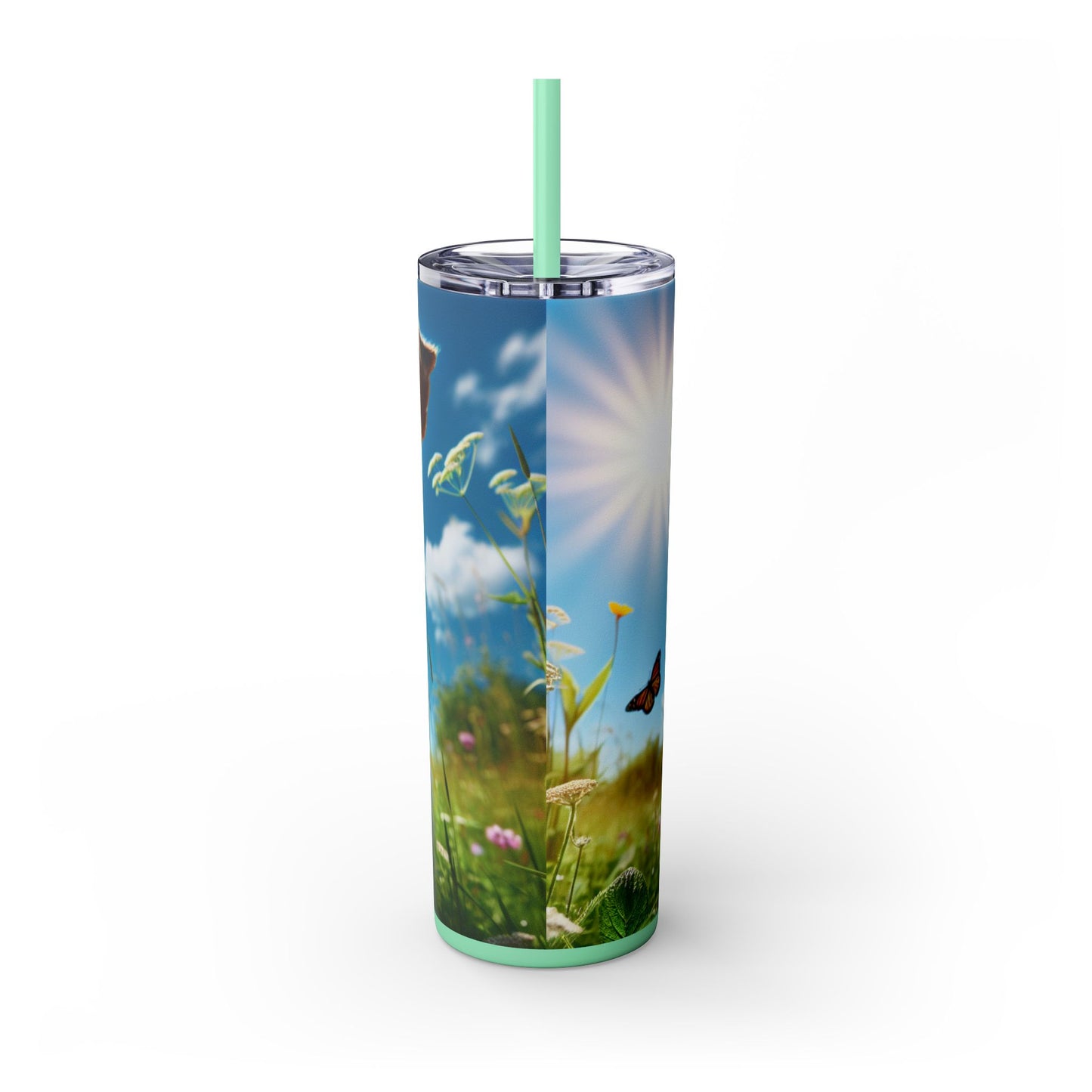 Fox Terrier Tumbler with Straw, 20oz