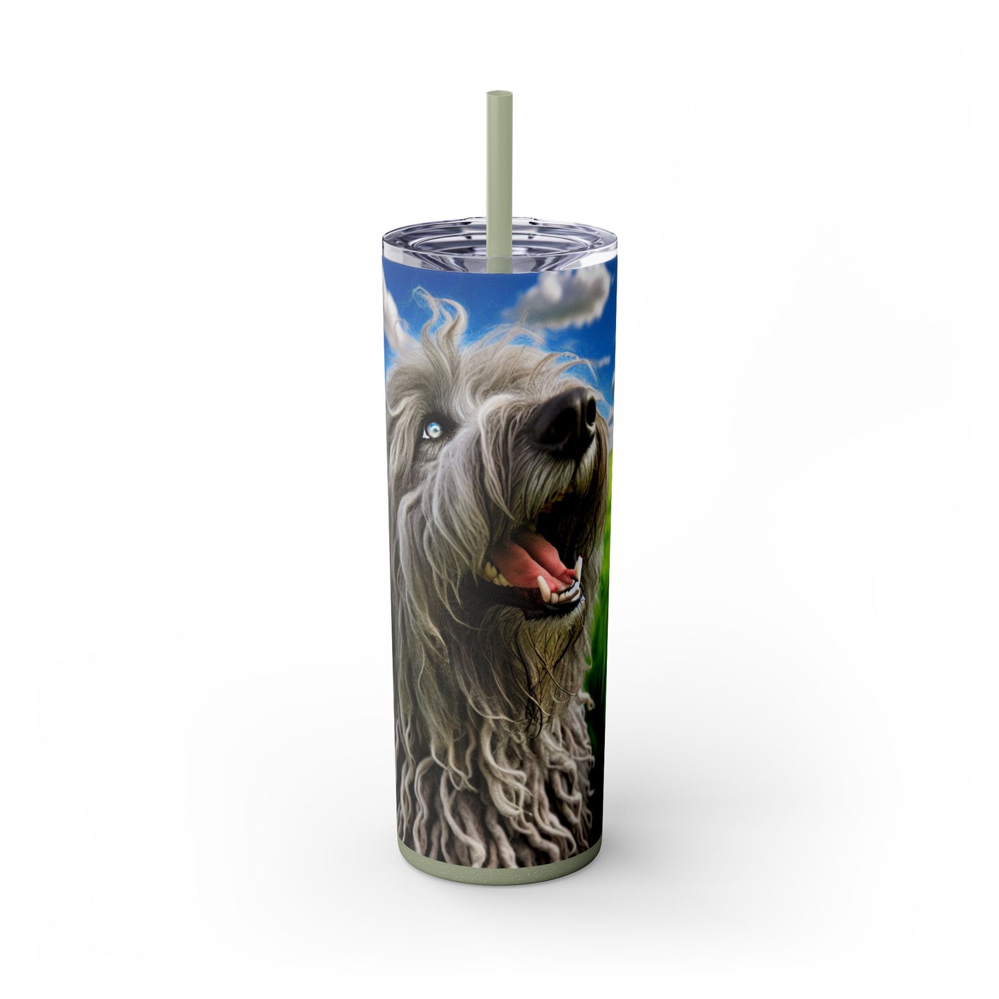 Bergamasco Shepherd Dog Tumbler with Straw, 20oz