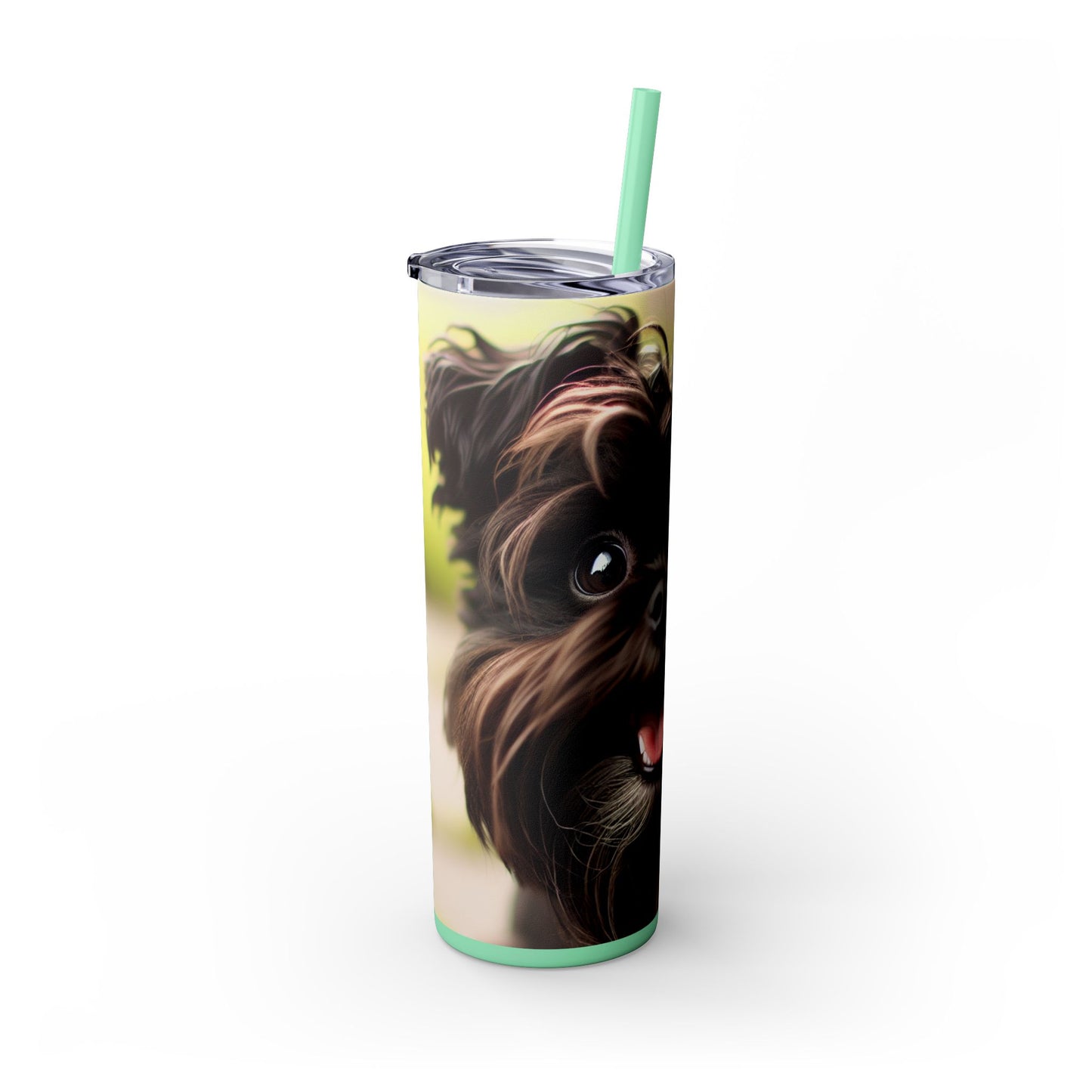 Affenpinscher Skinny Tumbler with Straw, 20oz