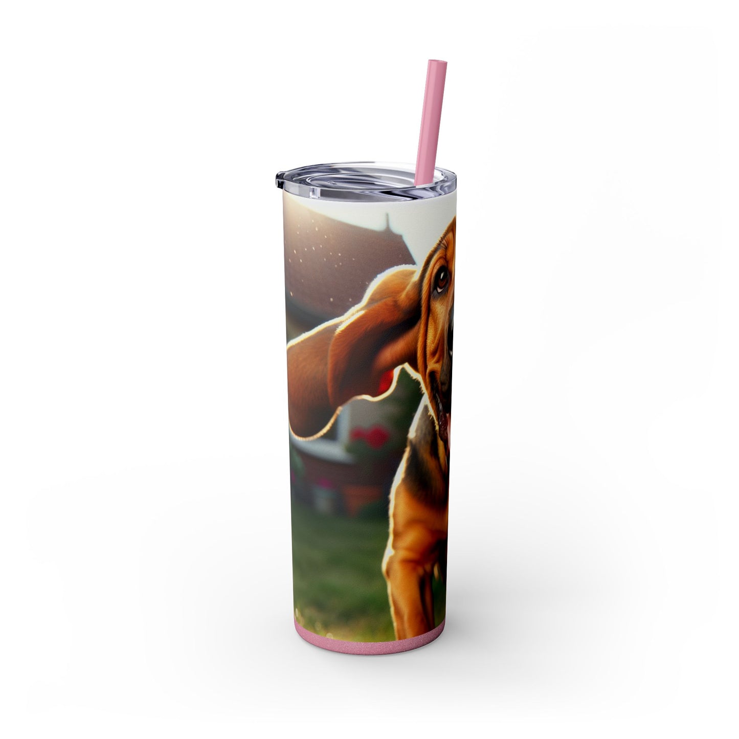 Bloodhound Skinny Tumbler with Straw, 20oz