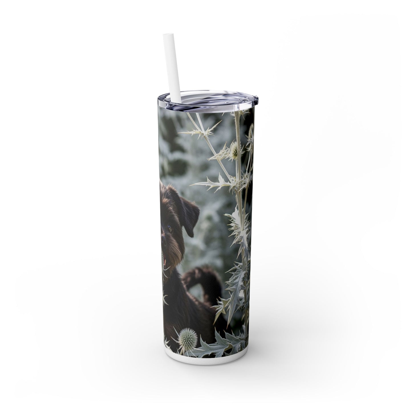 Affenpinscher Skinny Tumbler with Straw, 20oz