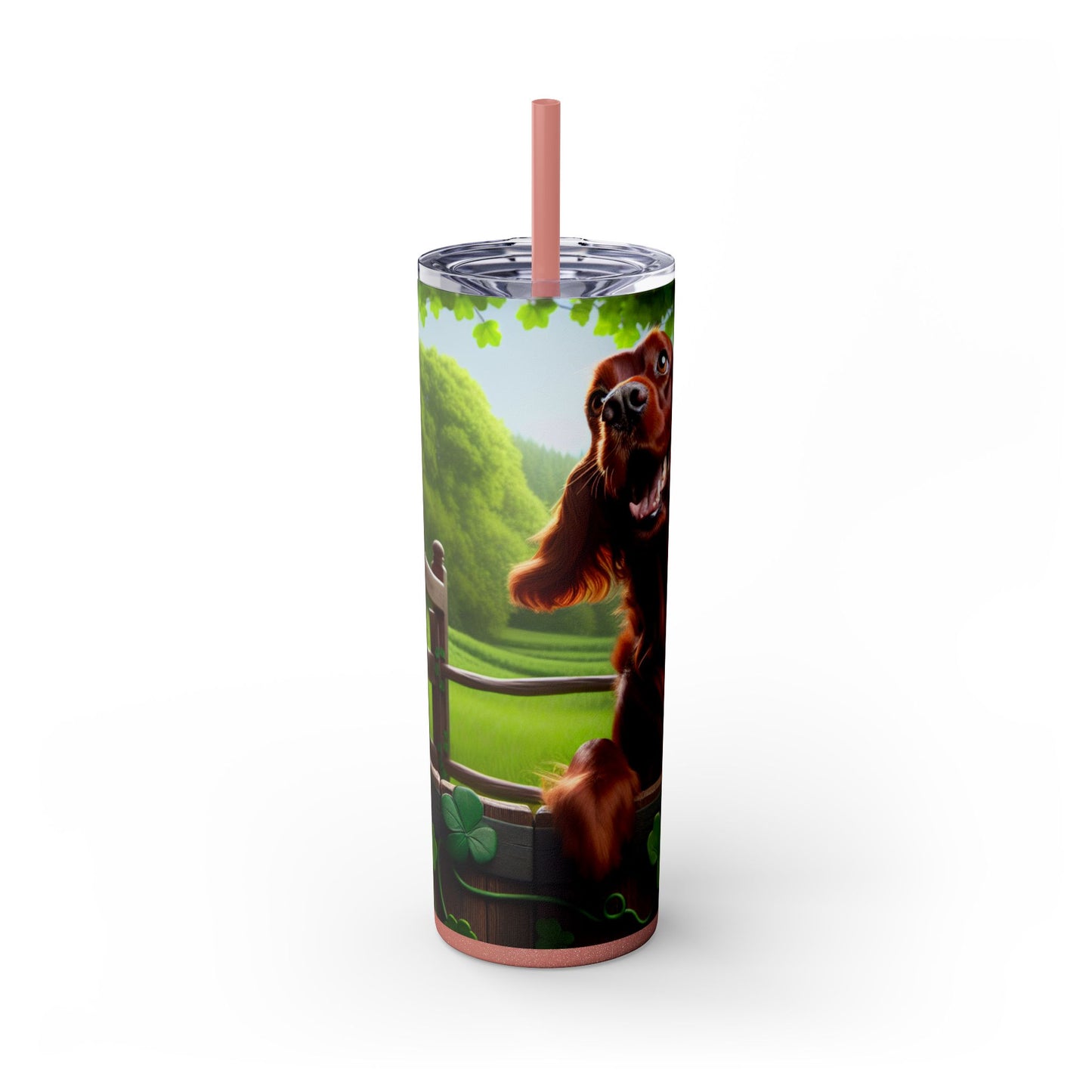 Irish Setter Tumbler with Straw, 20oz