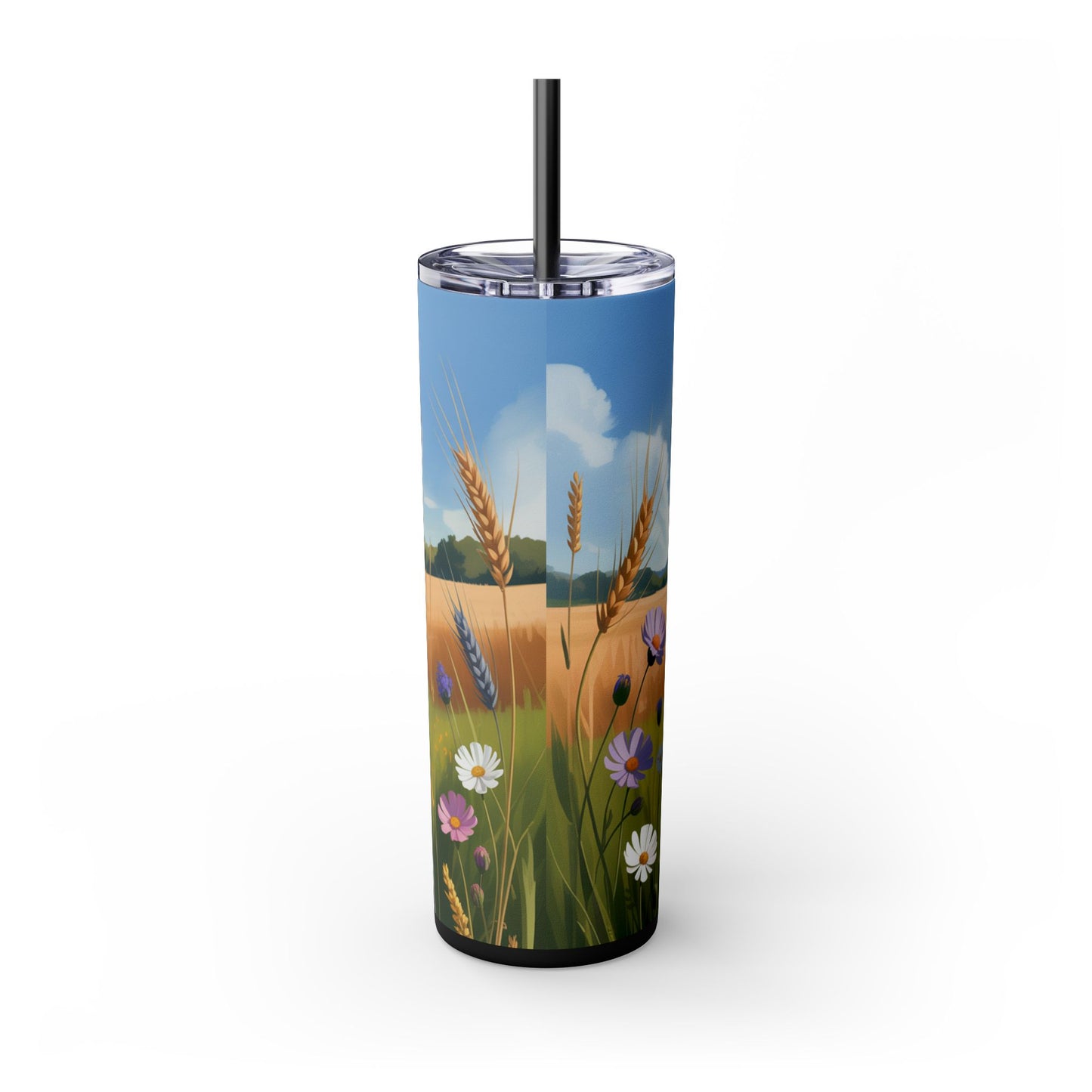 Catahoula Leopard Dog Skinny Tumbler with Straw, 20oz