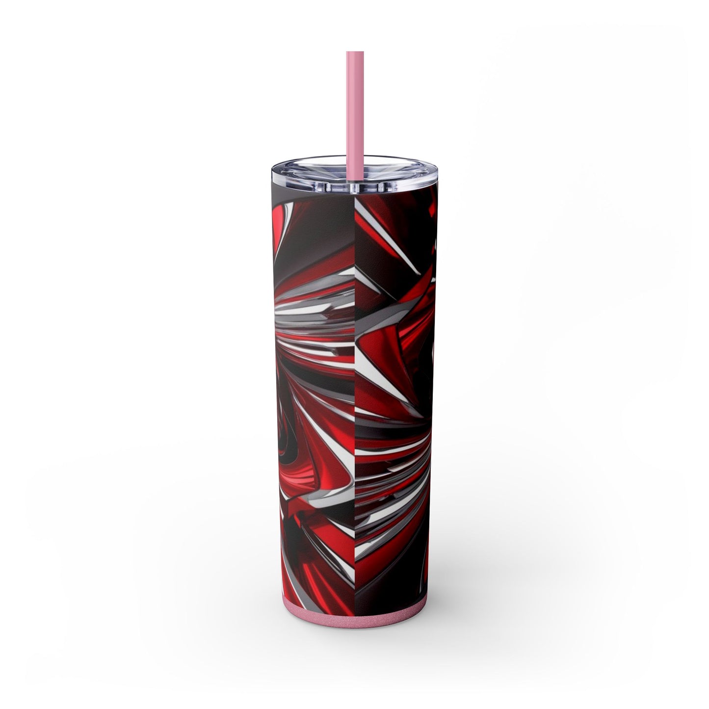 Optical Illusion Skinny Tumbler with Straw, 20oz