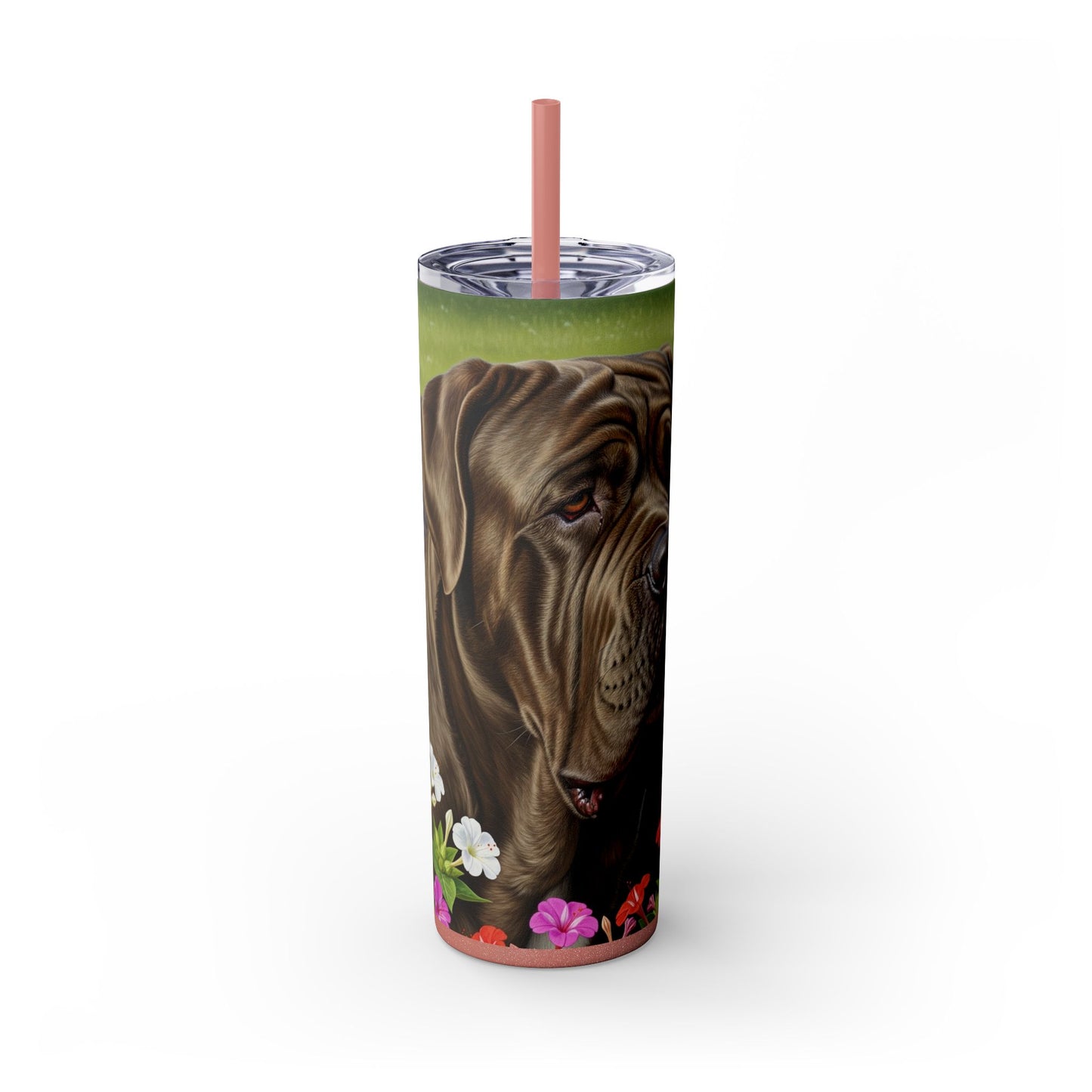 Neapolitan Mastiff Tumbler with Straw, 20oz