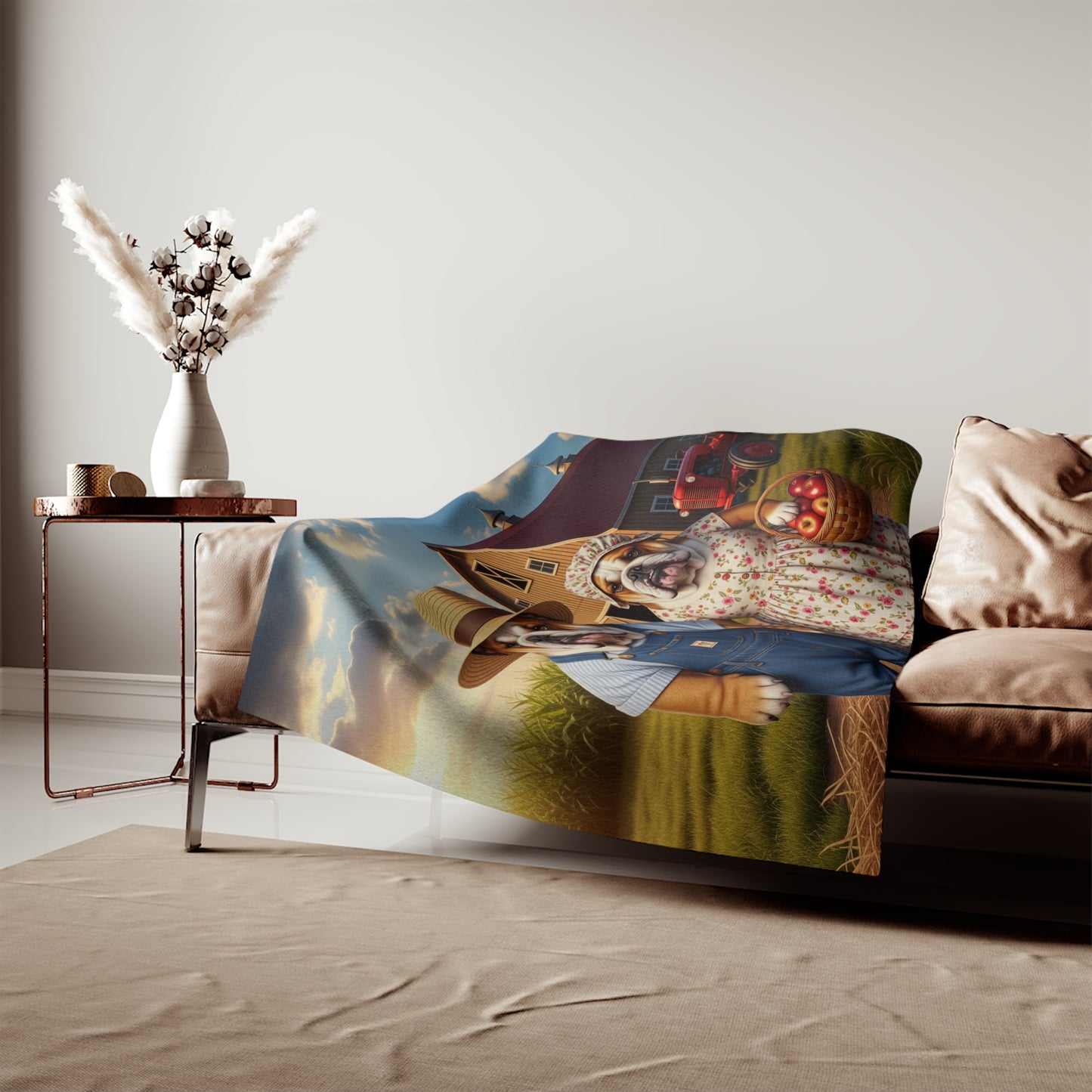 Bulldog Sweatshirt Blanket