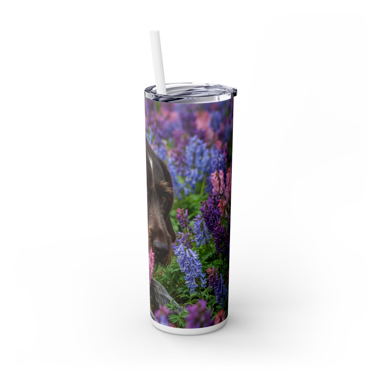Wirehaired Slovakian Pointer Skinny Tumbler with Straw, 20oz