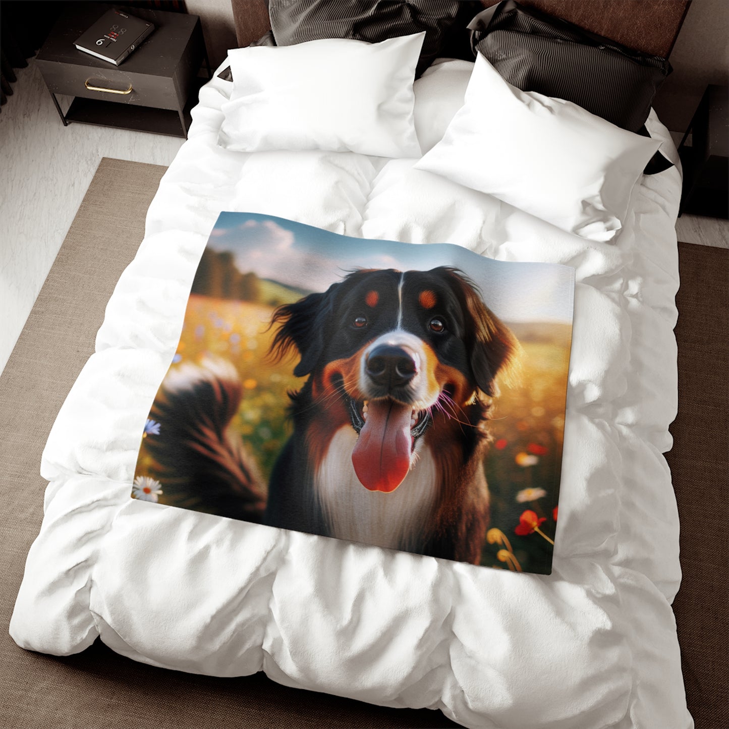 Bernese Mountain Dog Sweatshirt Blanket