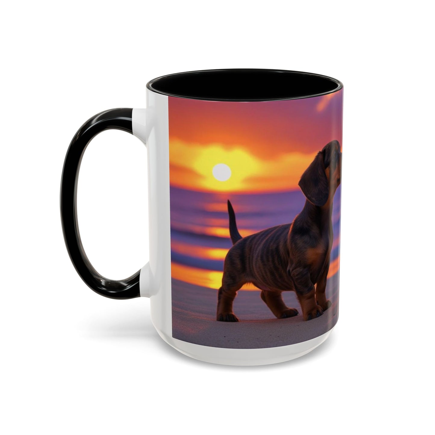 Dachshund Love Accent Coffee Mug - Perfect Gift for Dog Lovers