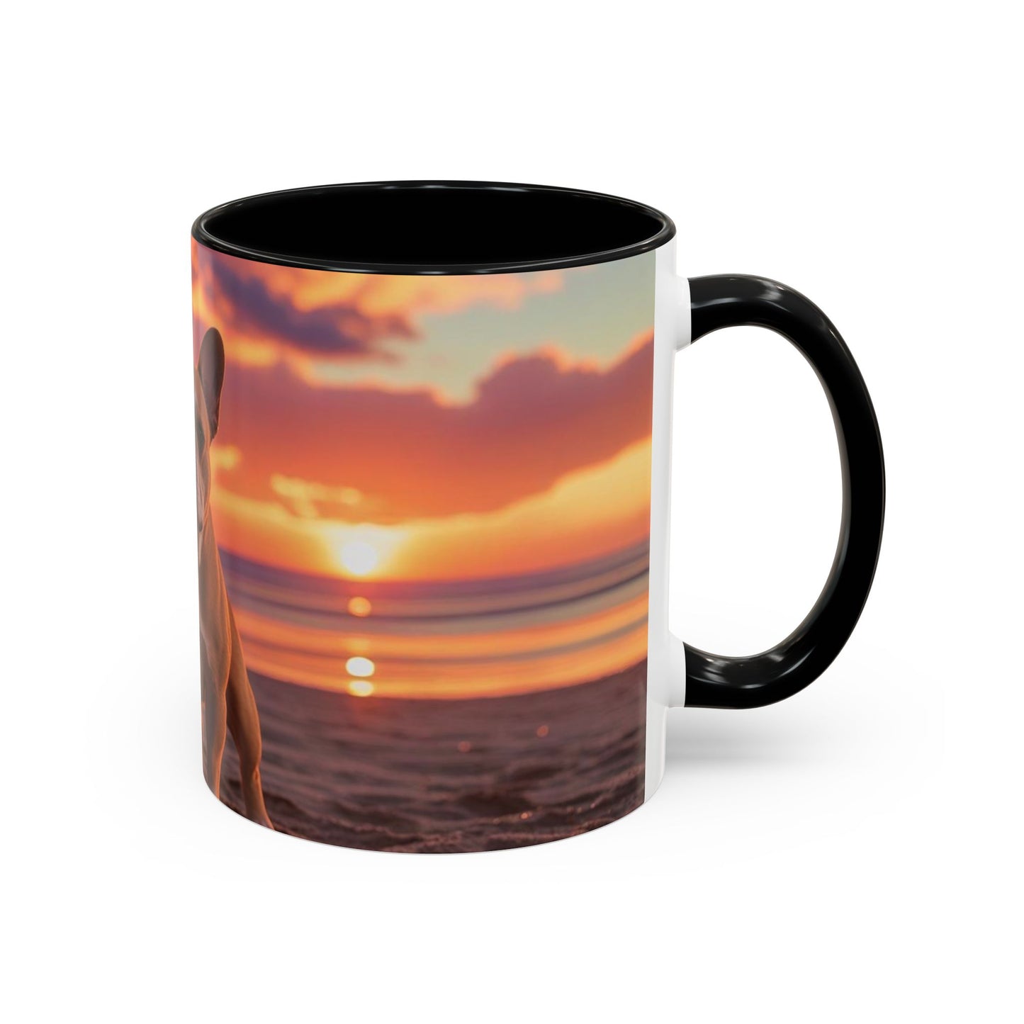 French Bulldog Love Accent Coffee Mug - Perfect Gift for Dog Lovers