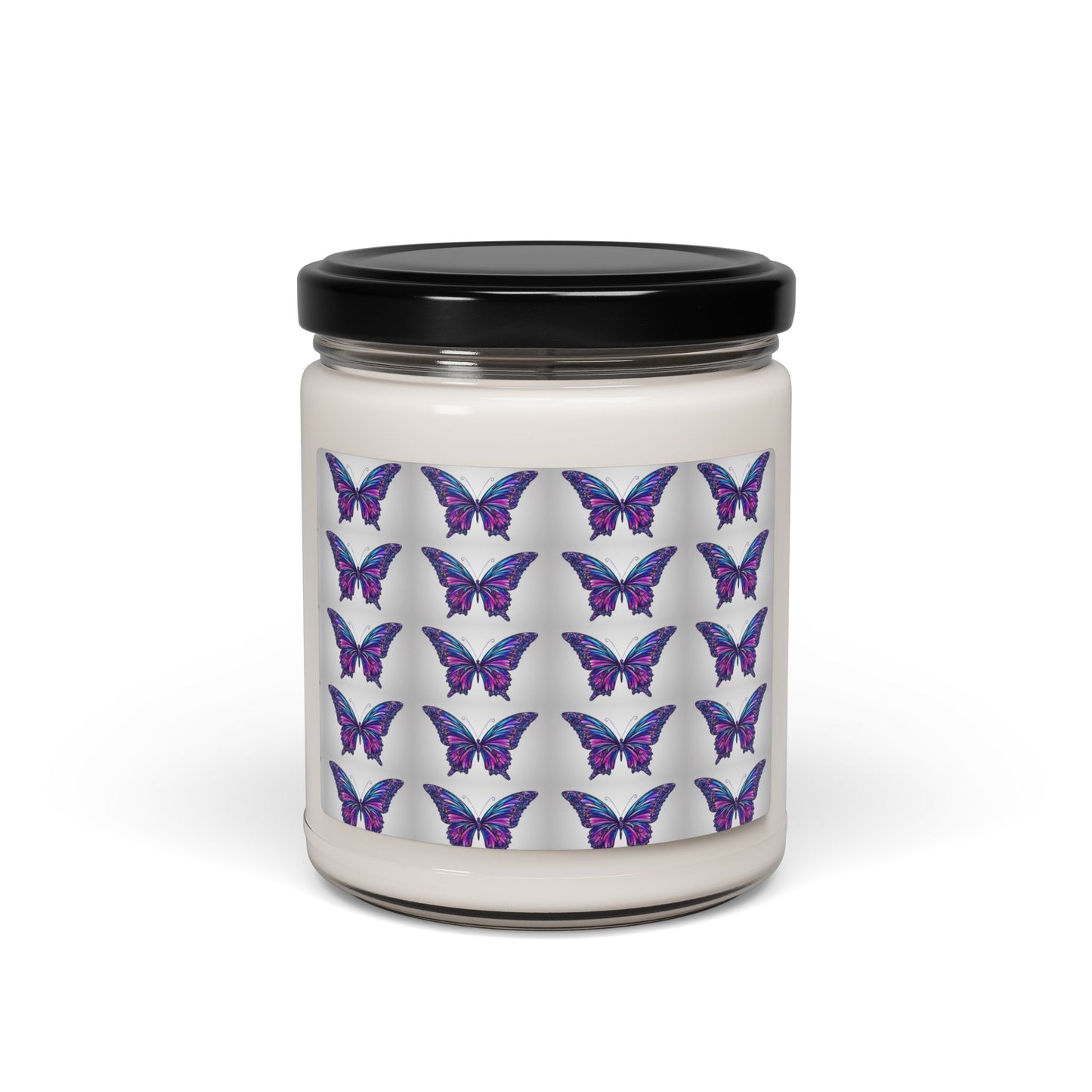Glittery Psychedelic Butterfly- Scented Soy Candle, 9oz