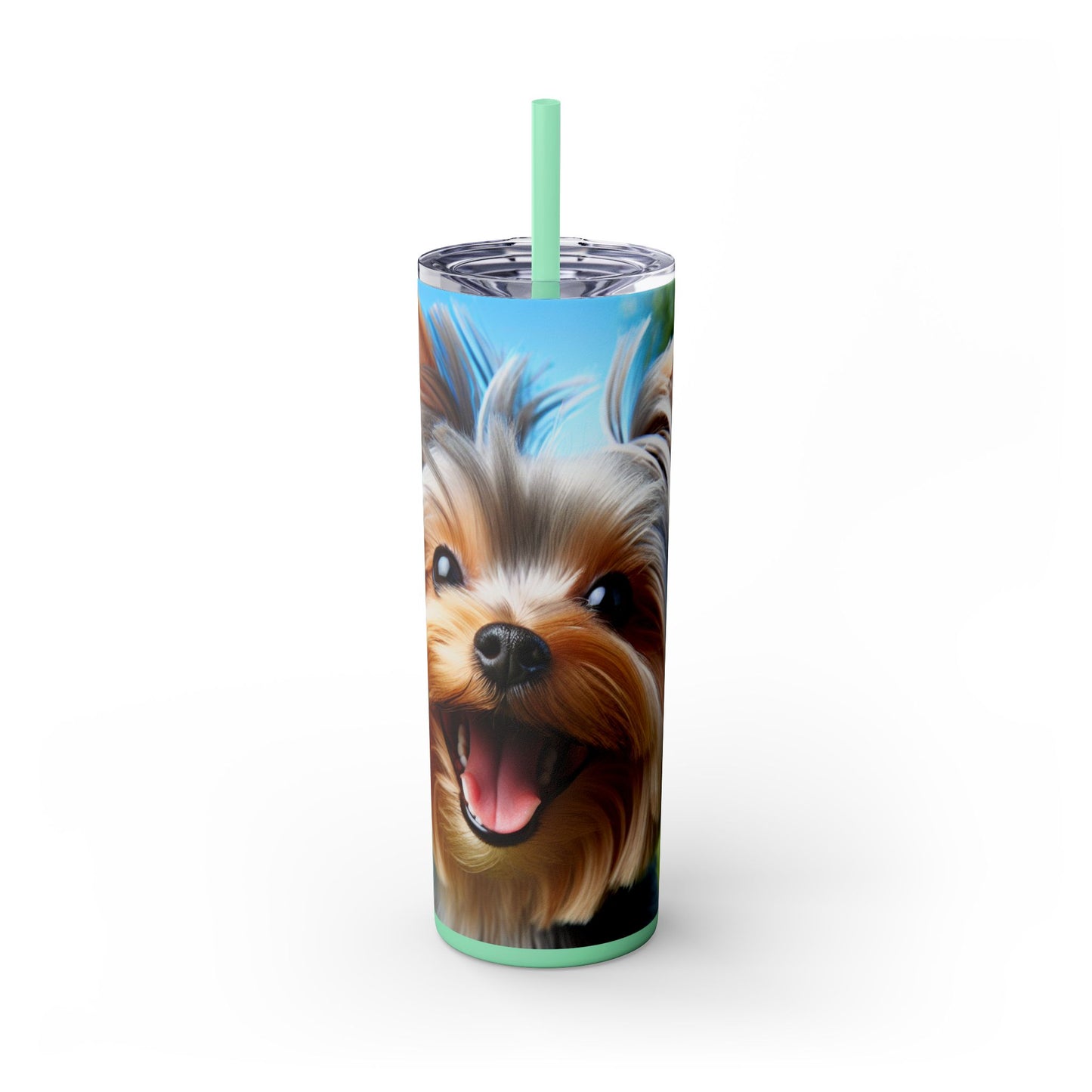 Australian Silky Terrier Tumbler with Straw, 20oz