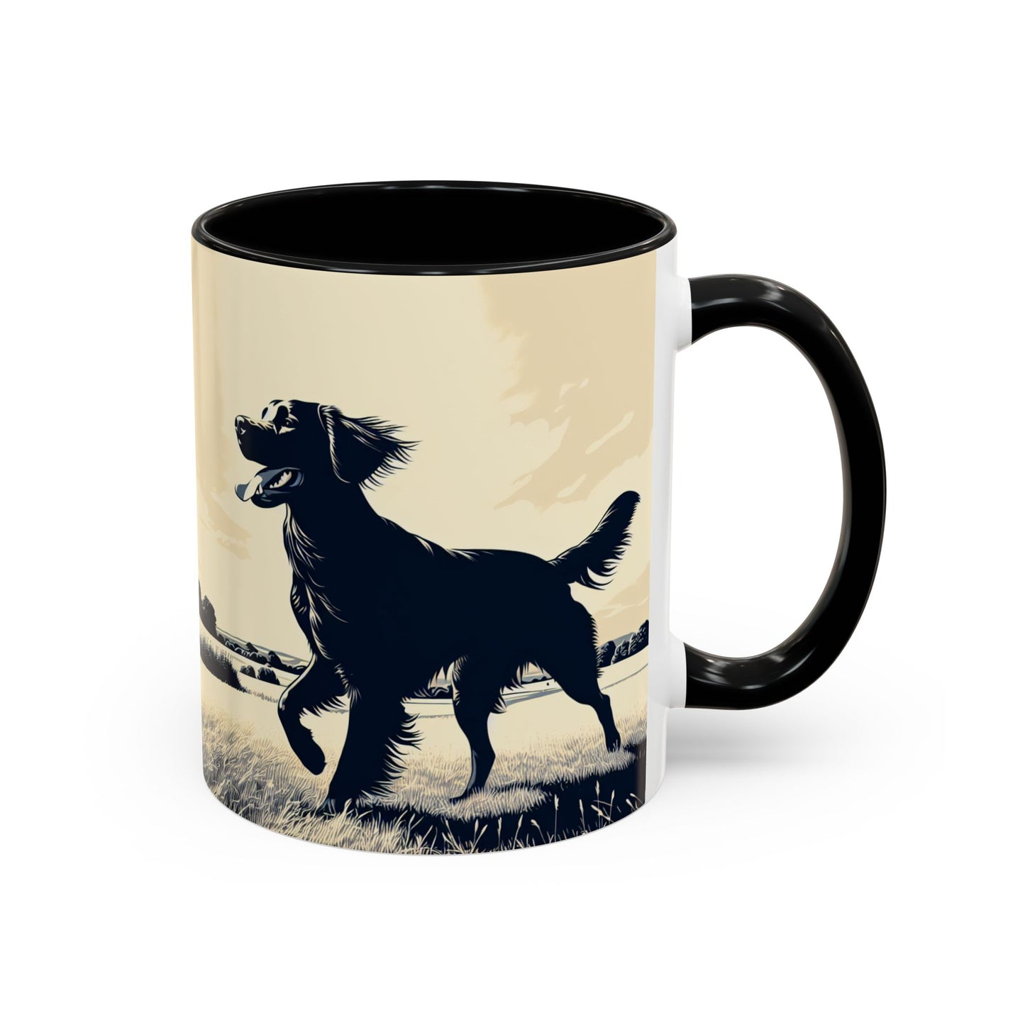 Flat Coated Retriever Accent Coffee Mug - Perfect Gift for Dog Lovers
