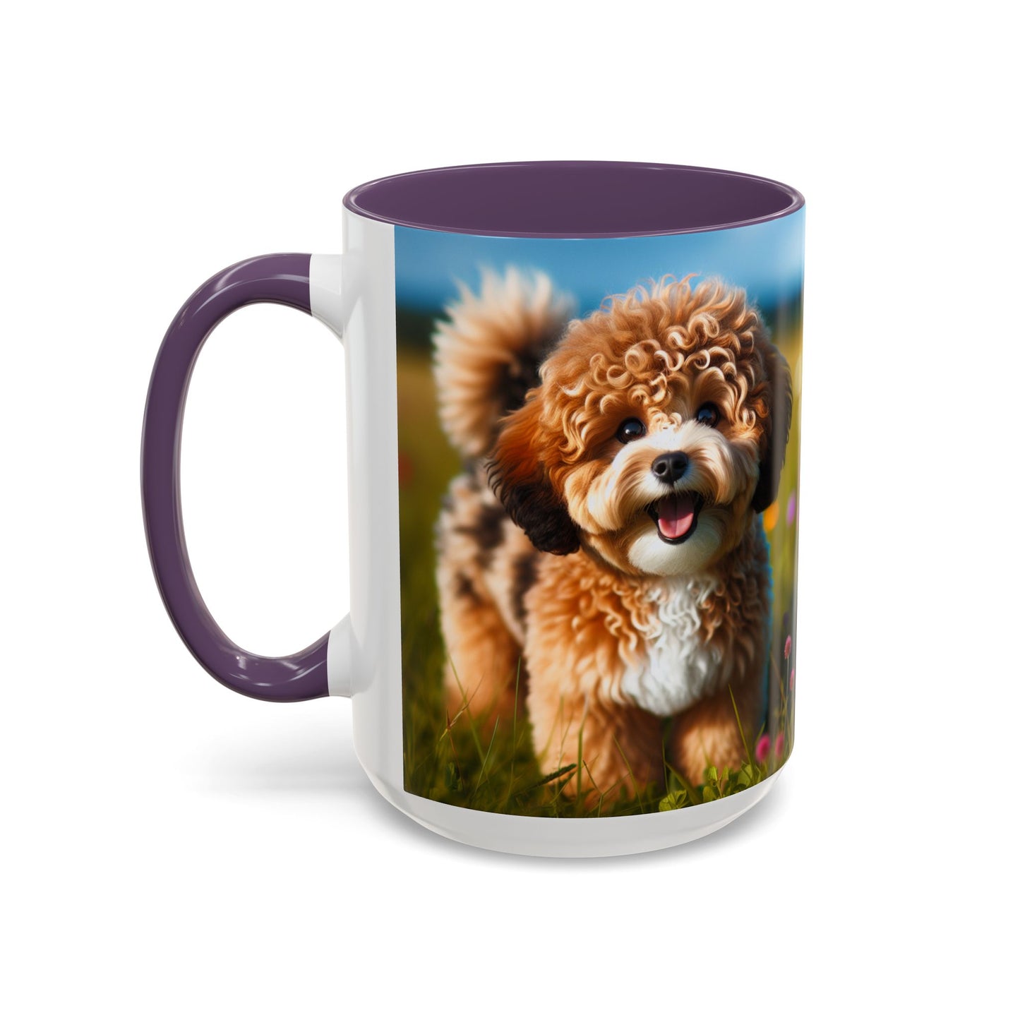 Russkaya Tsvetnaya Bolonka Accent Coffee Mug - Perfect Gift for Dog Lovers