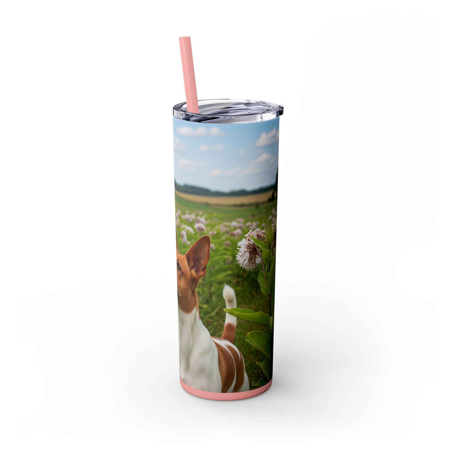 Rat Terrier Tumbler with Straw, 20oz