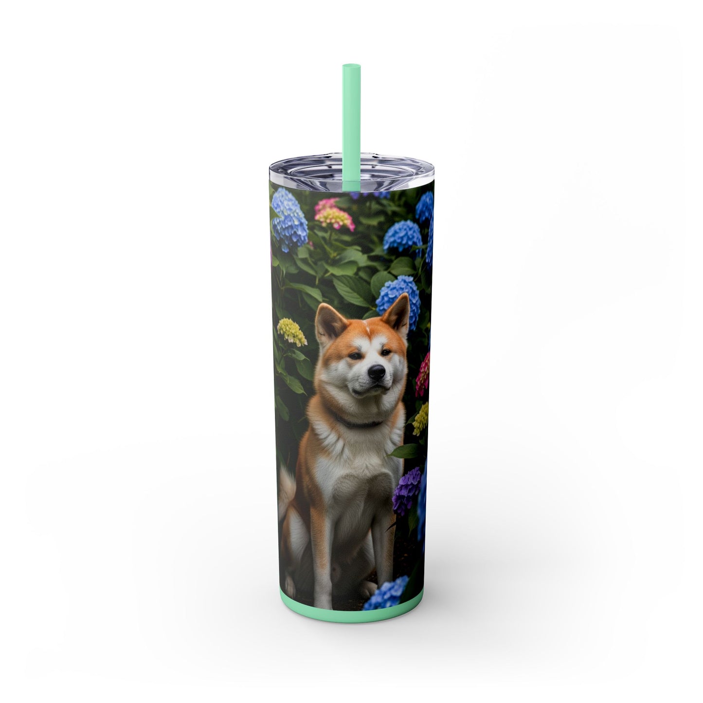 Akita Skinny Tumbler with Straw, 20oz
