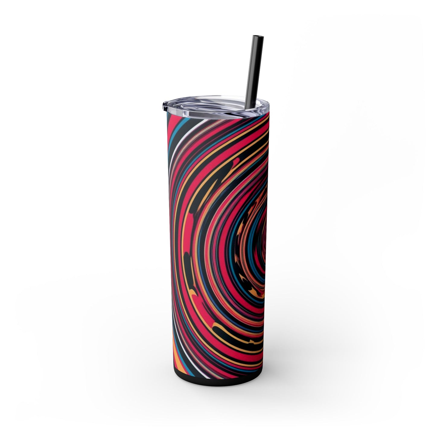 Optical Illusion Skinny Tumbler with Straw, 20oz