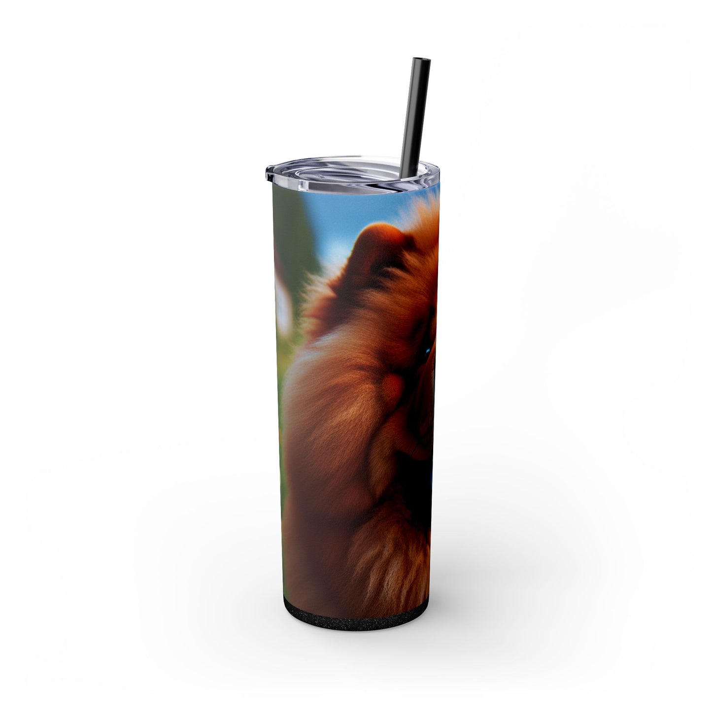 Chow Chow Skinny Tumbler with Straw, 20oz