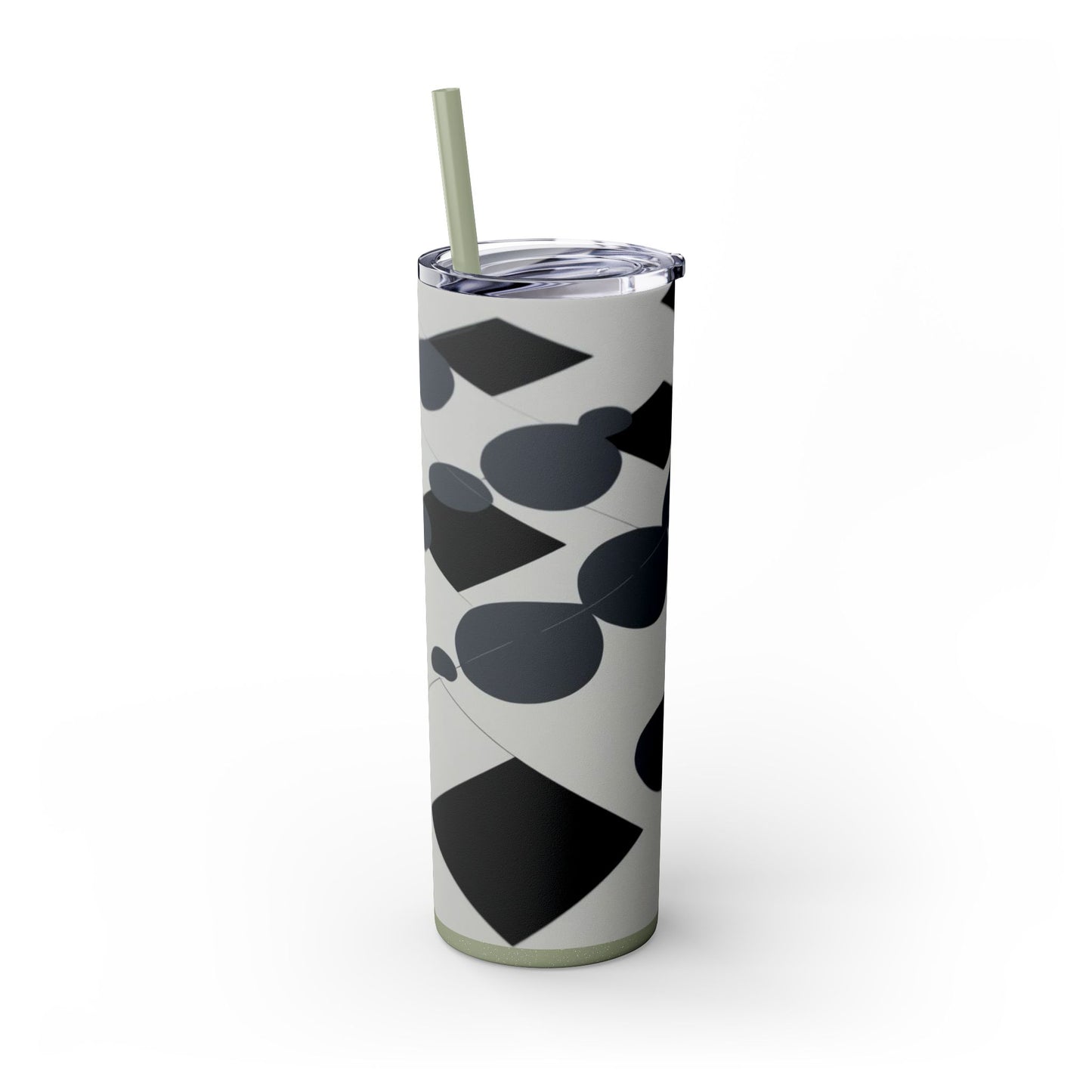 Optical Illusion Skinny Tumbler with Straw, 20oz