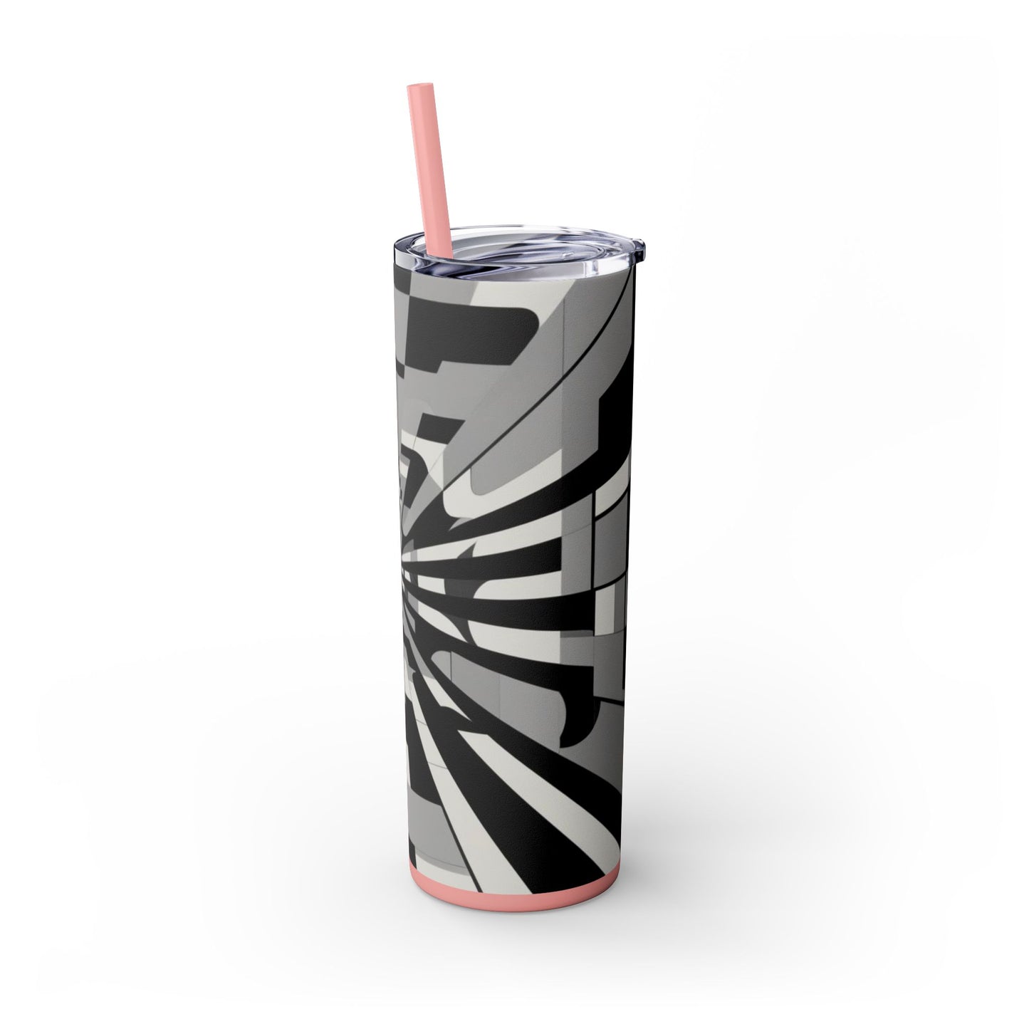 Optical Illusion Skinny Tumbler with Straw, 20oz