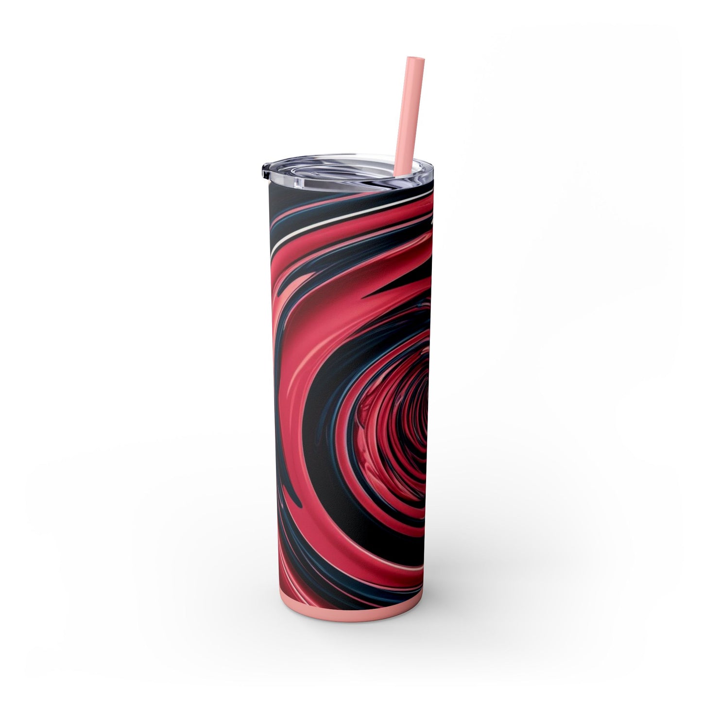 Optical Illusion Skinny Tumbler with Straw, 20oz