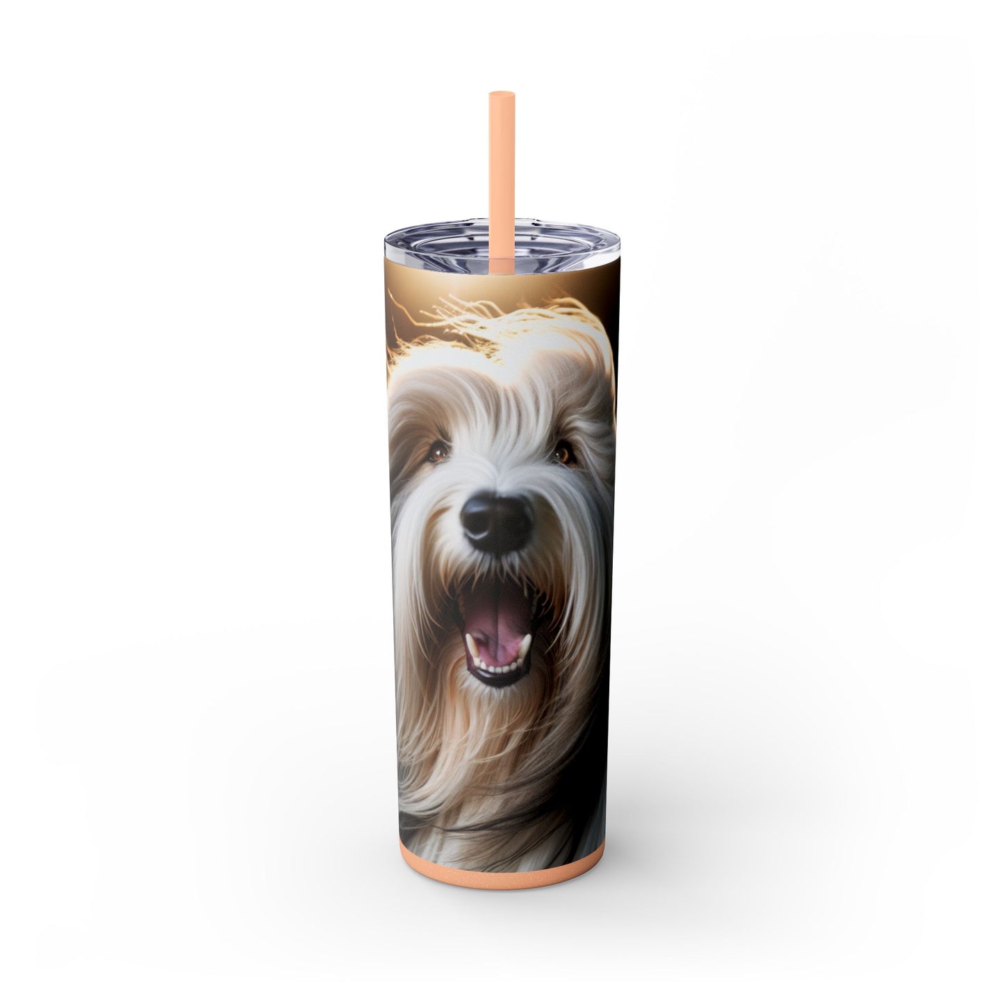 Bearded Collie Tumbler with Straw, 20oz