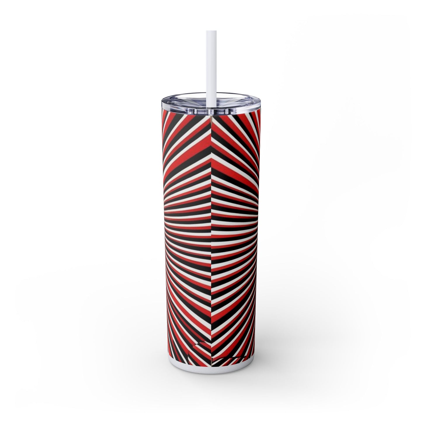 Optical Illusion Skinny Tumbler with Straw, 20oz
